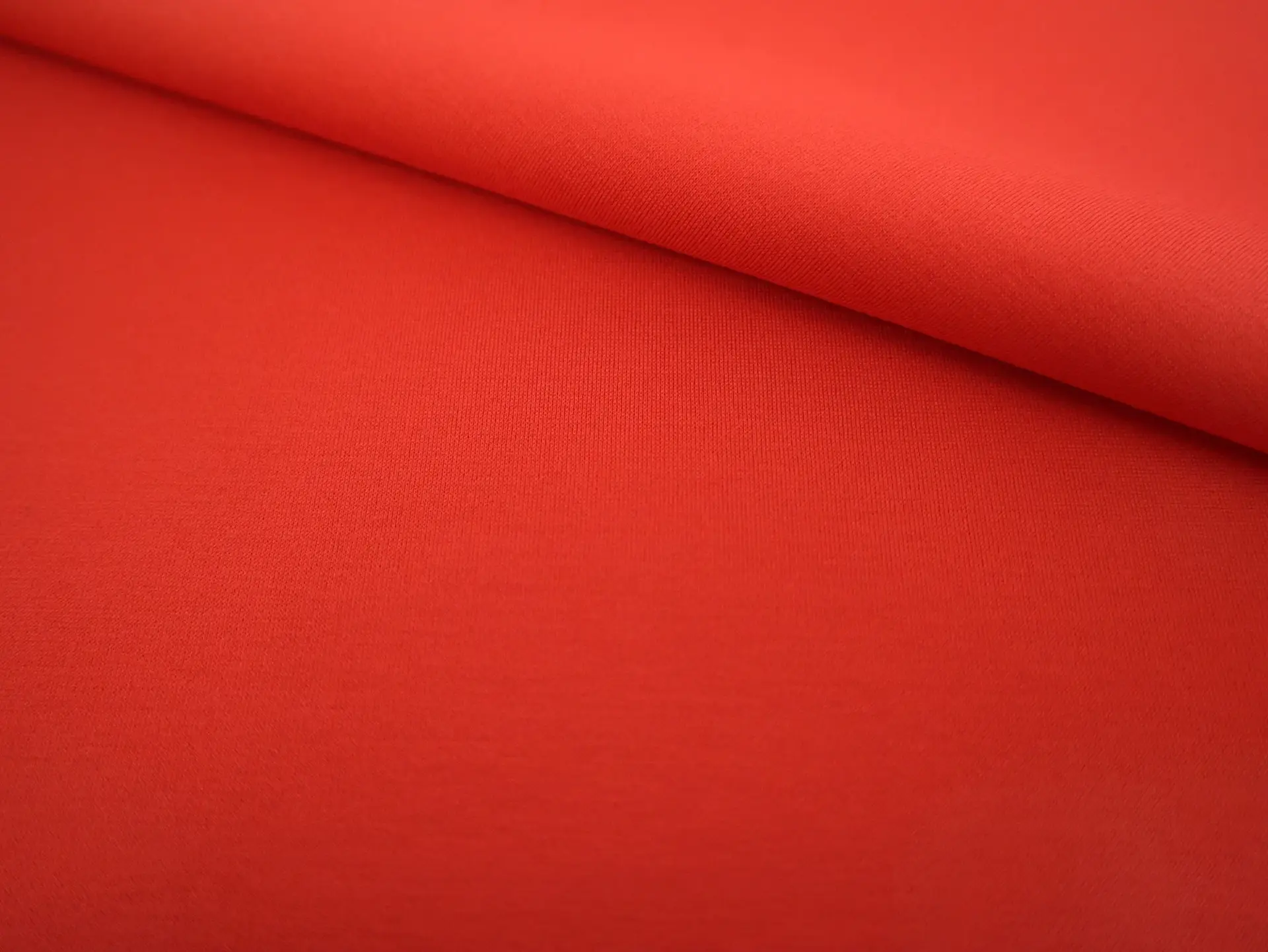 Lightweight Ponte Knit in Red Orange