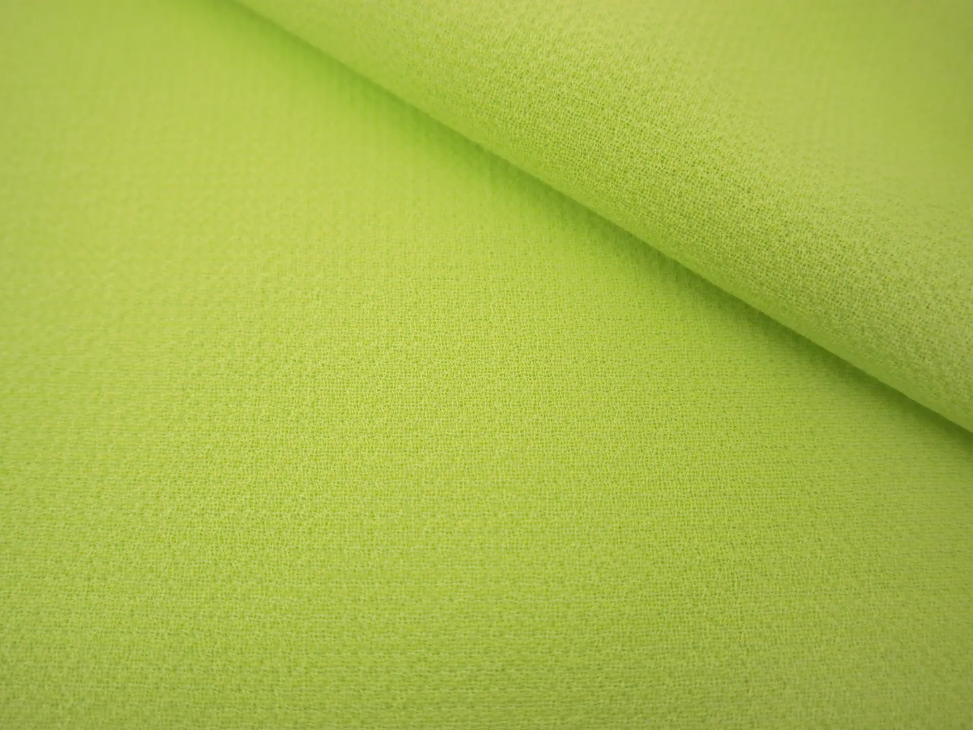 Italian Wool Double Crepe in Lime Green 