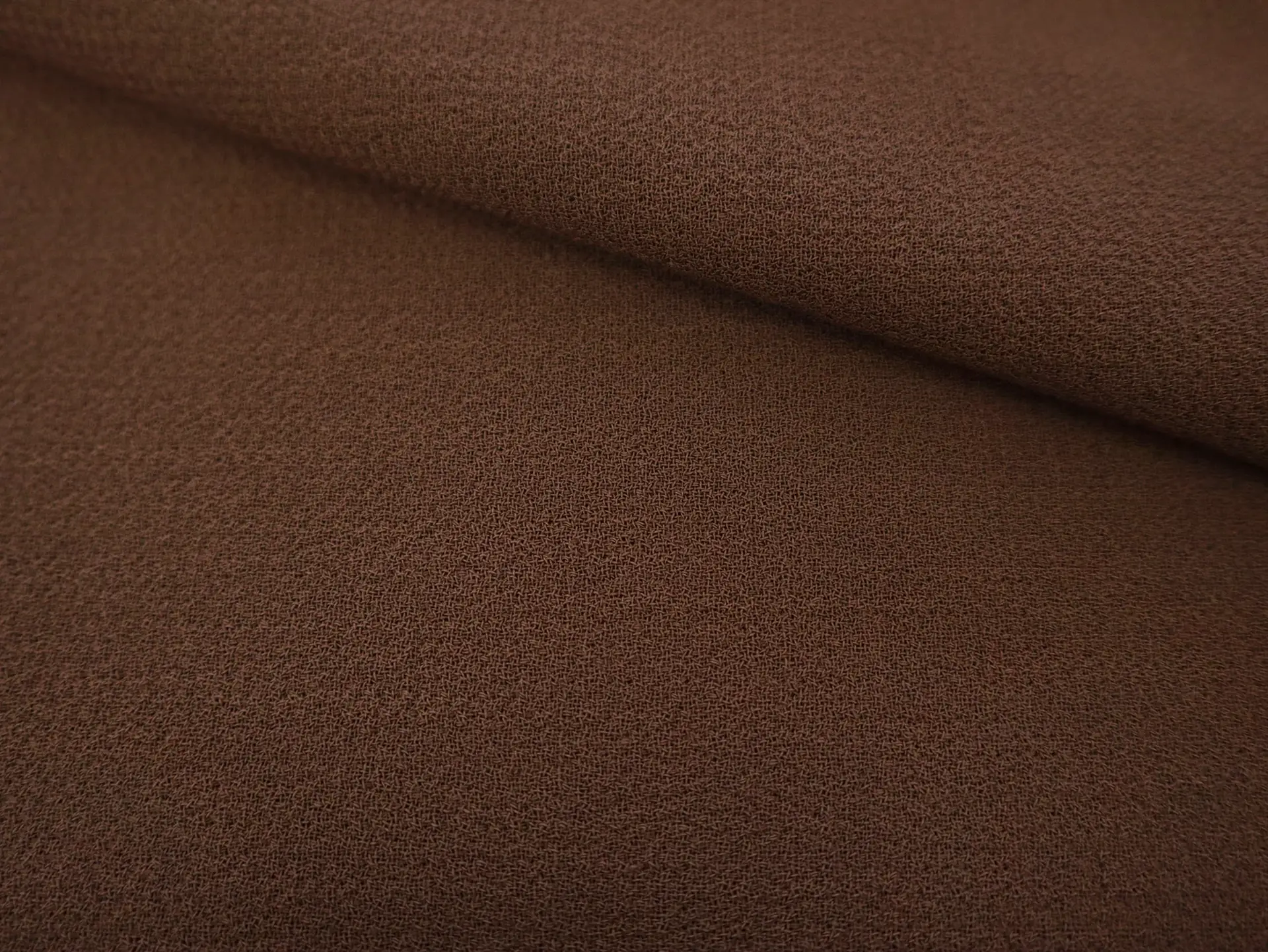 Italian Wool Double Crepe in Chestnut