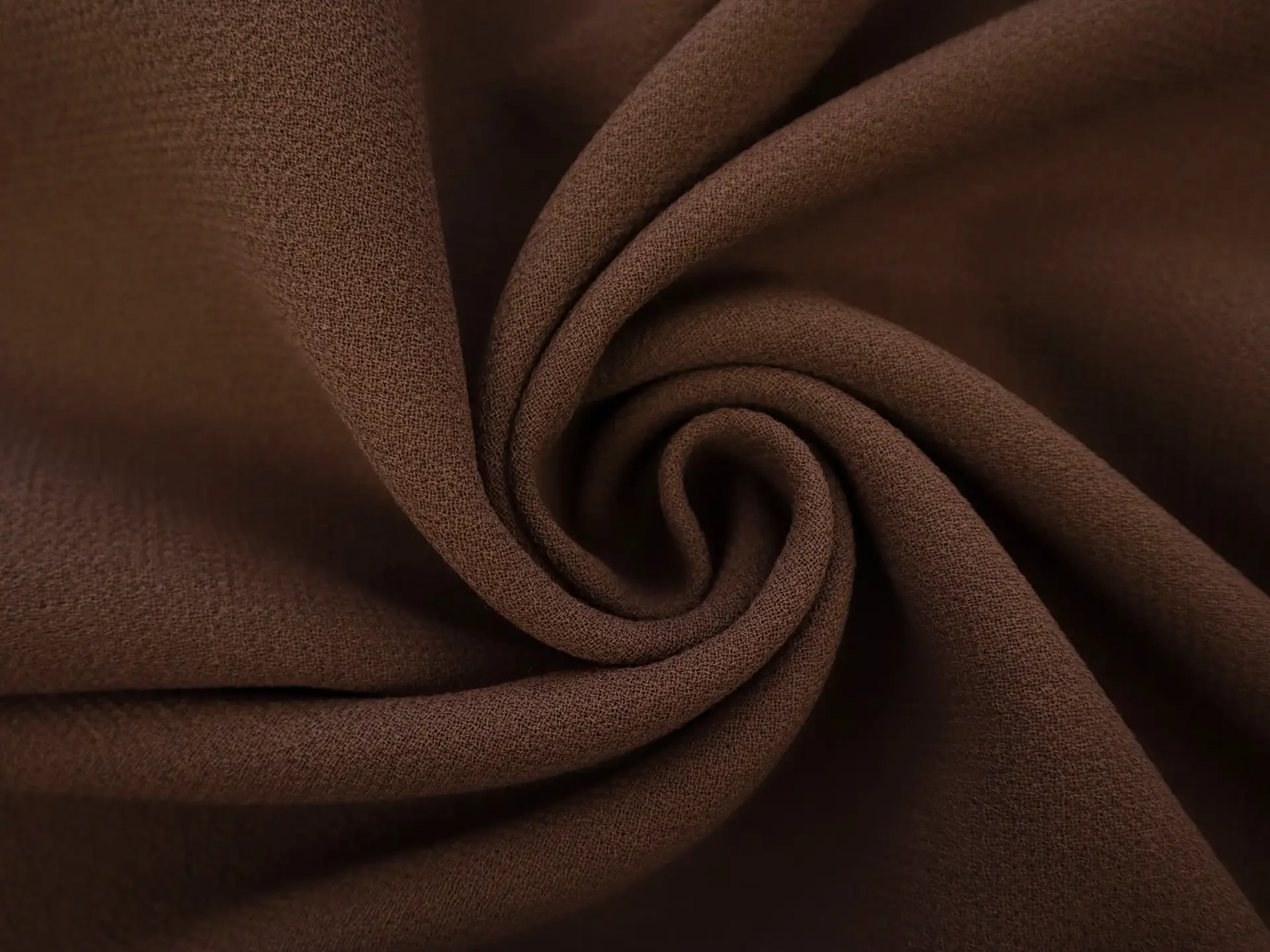 Italian Wool Double Crepe in Chestnut