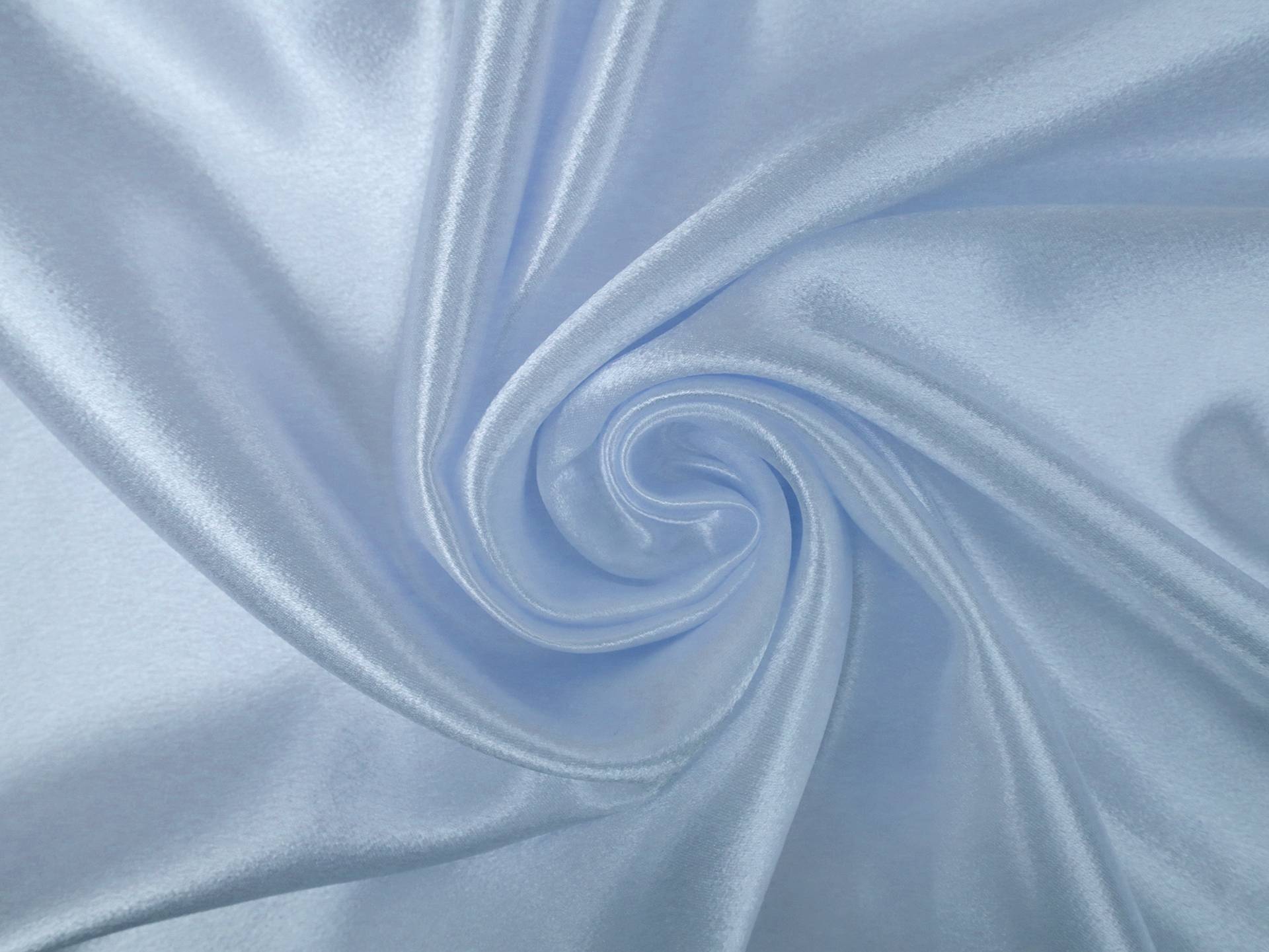 Polyester Crepe Back Satin in Baby Blue