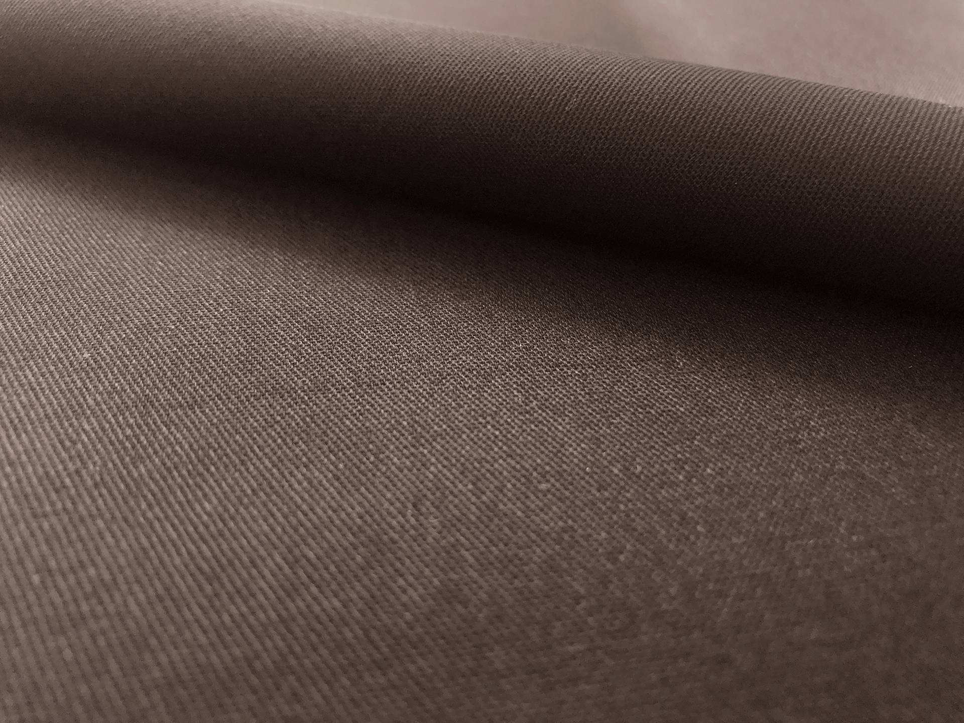 Polyester & Cotton Twill in Chocolate