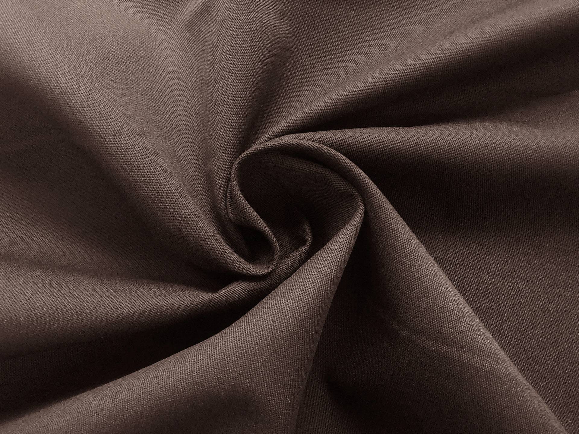 Polyester & Cotton Twill in Chocolate