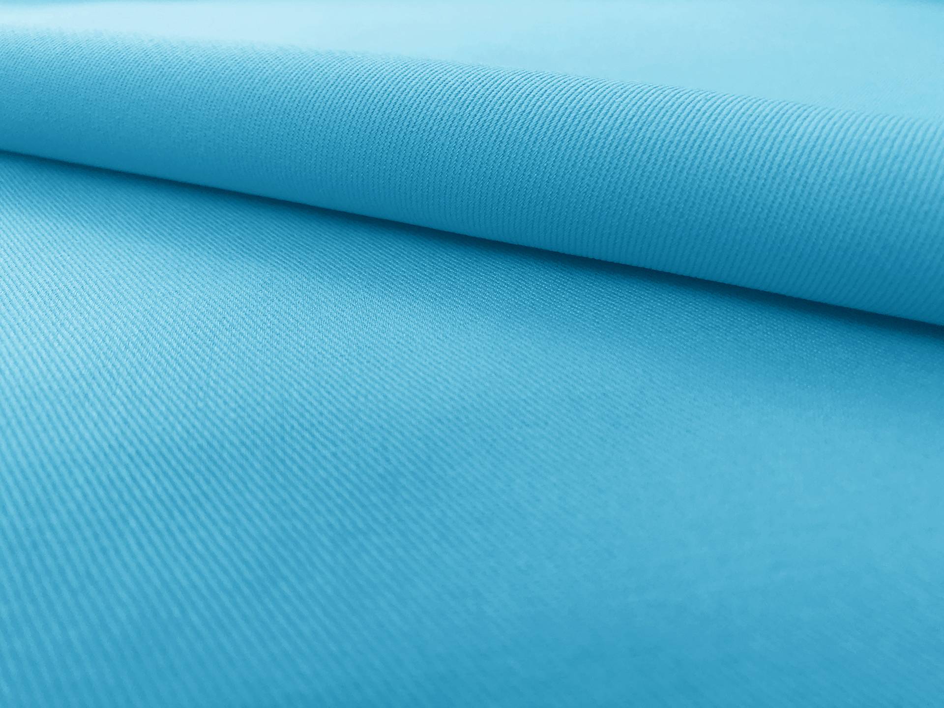 Polyester & Cotton Twill in Turquoise 