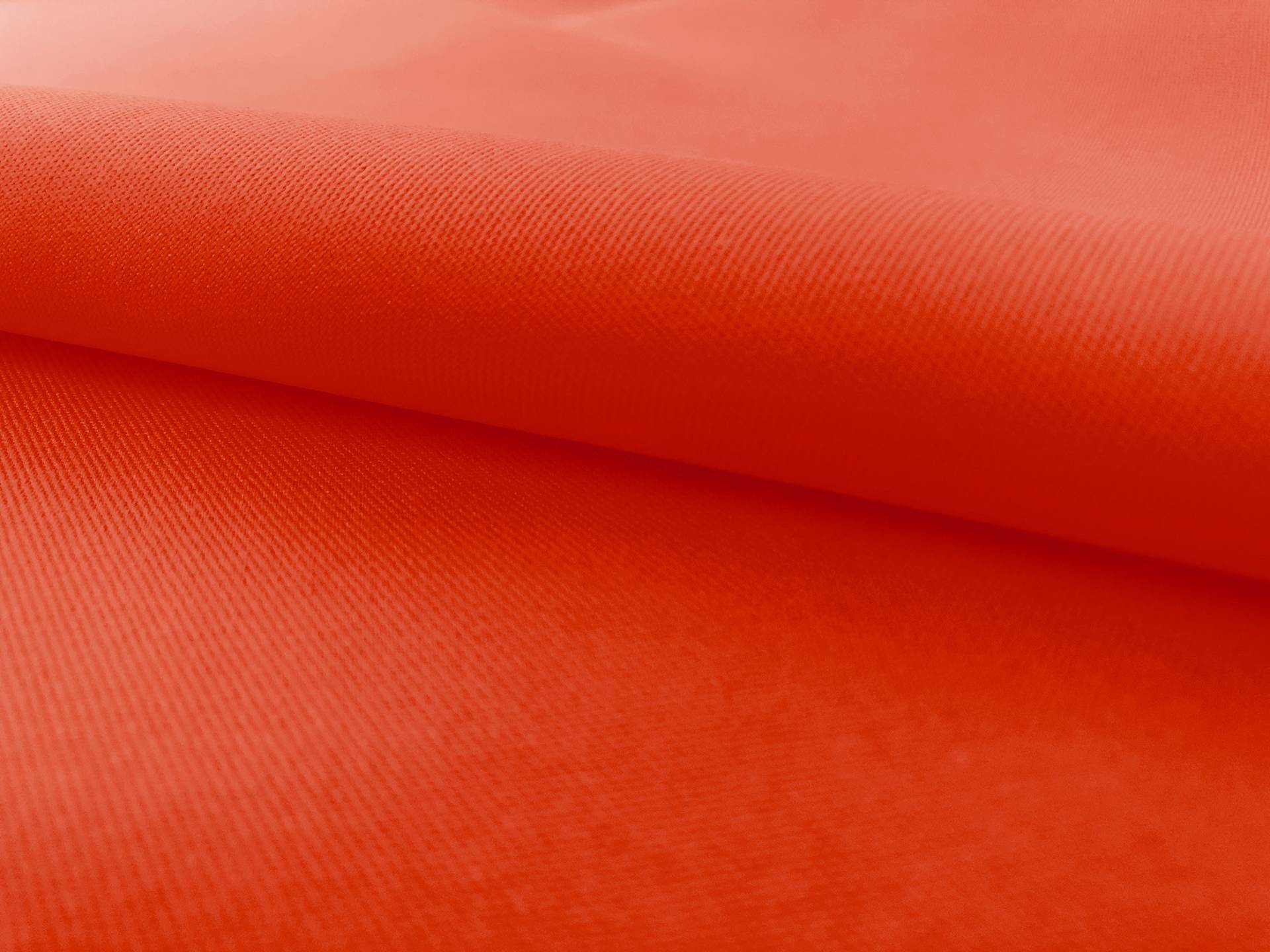 Polyester & Cotton Twill in Tomato Red