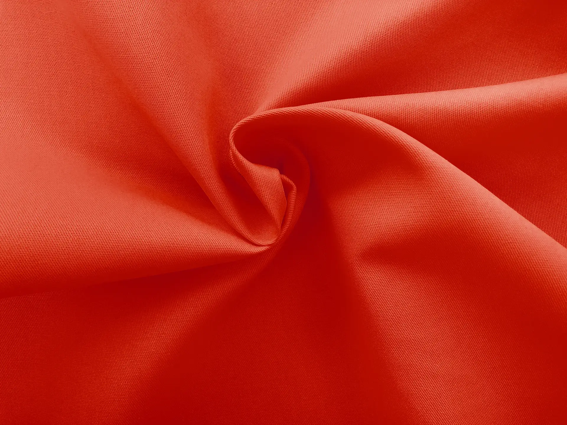 Polyester & Cotton Twill in Tomato Red