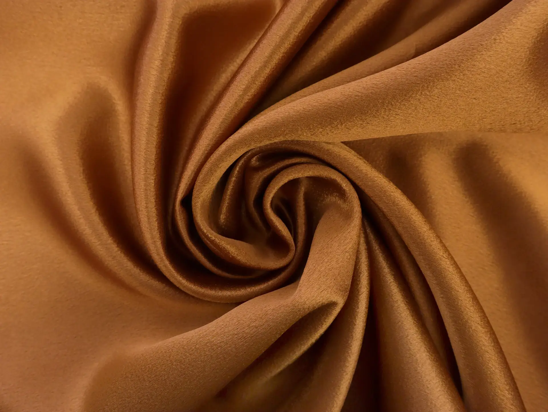 Polyester Crepe Back Satin in Amber