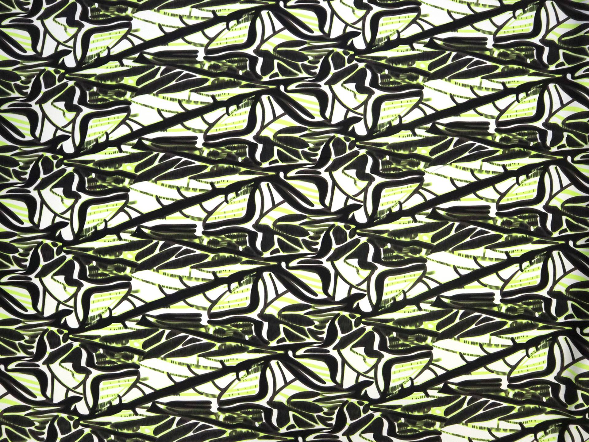 Italian Cotton Lycra Gabardine with Abstract Print in Espresso