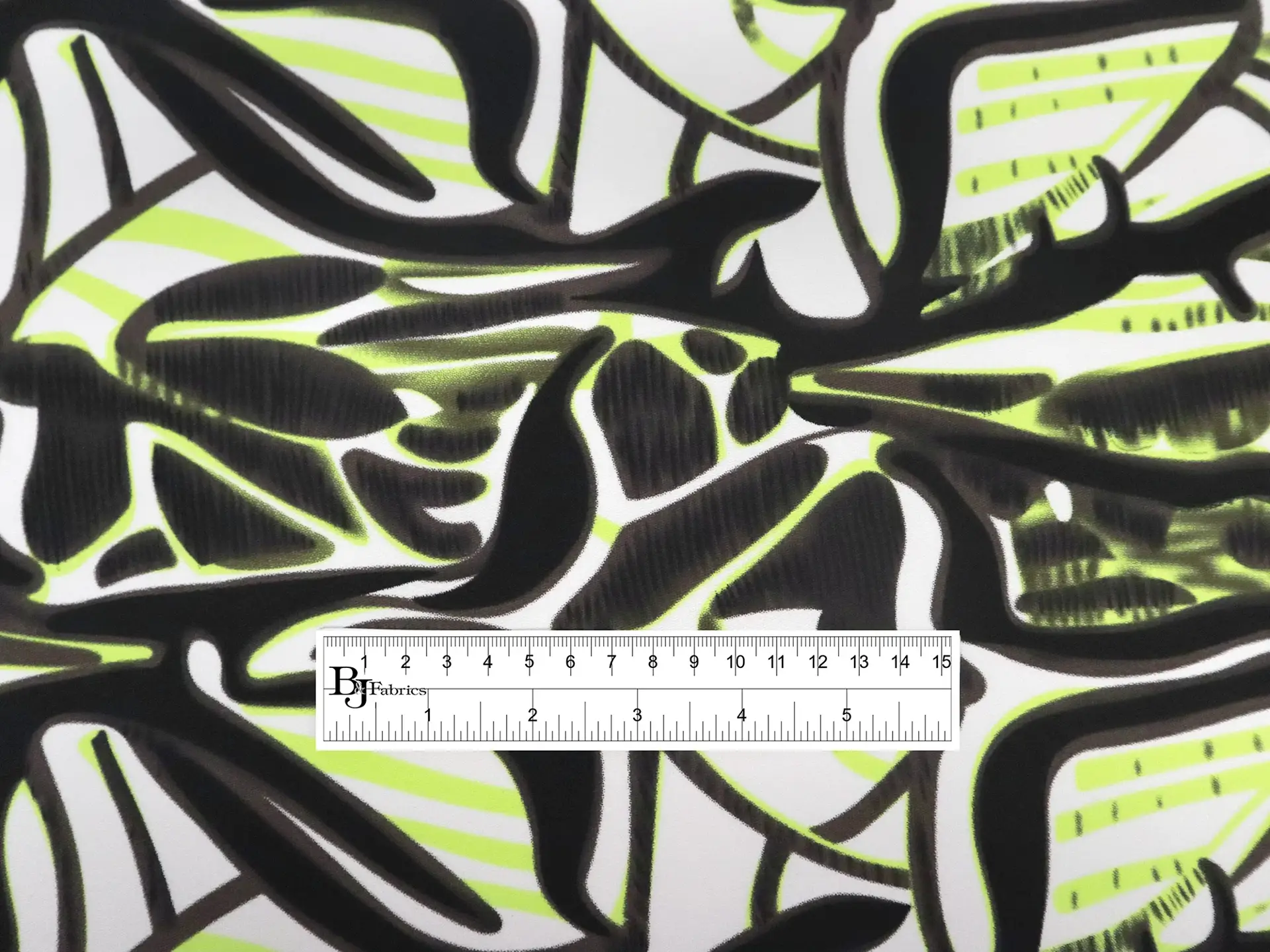 Italian Cotton Lycra Gabardine with Abstract Print in Espresso