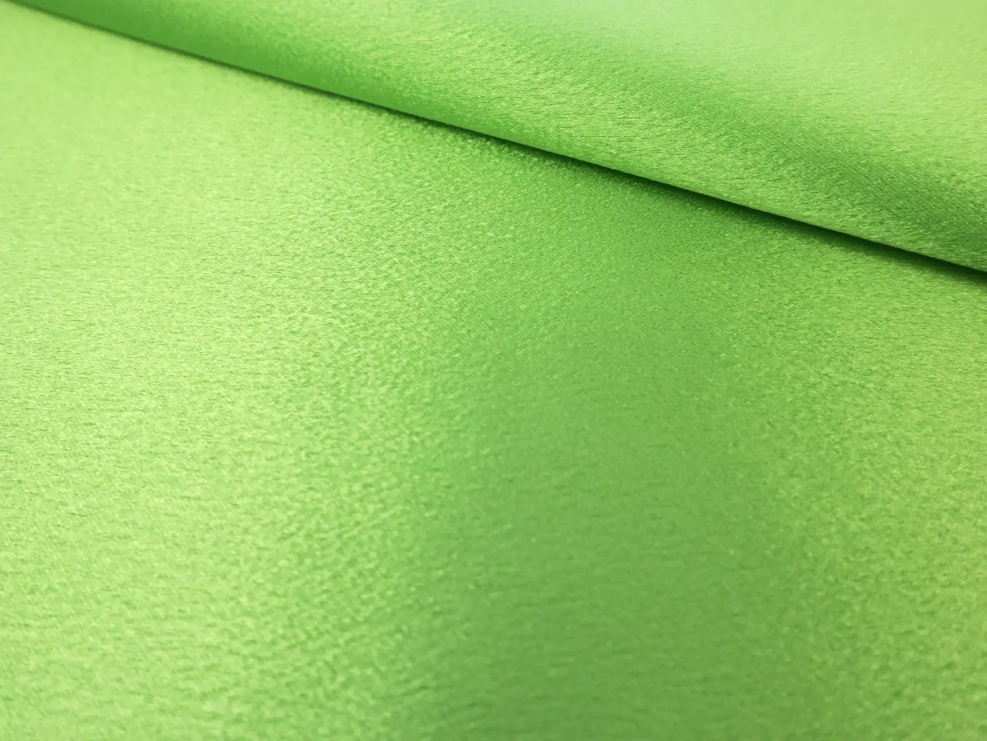 Polyester Crepe Back Satin in Chartreuse