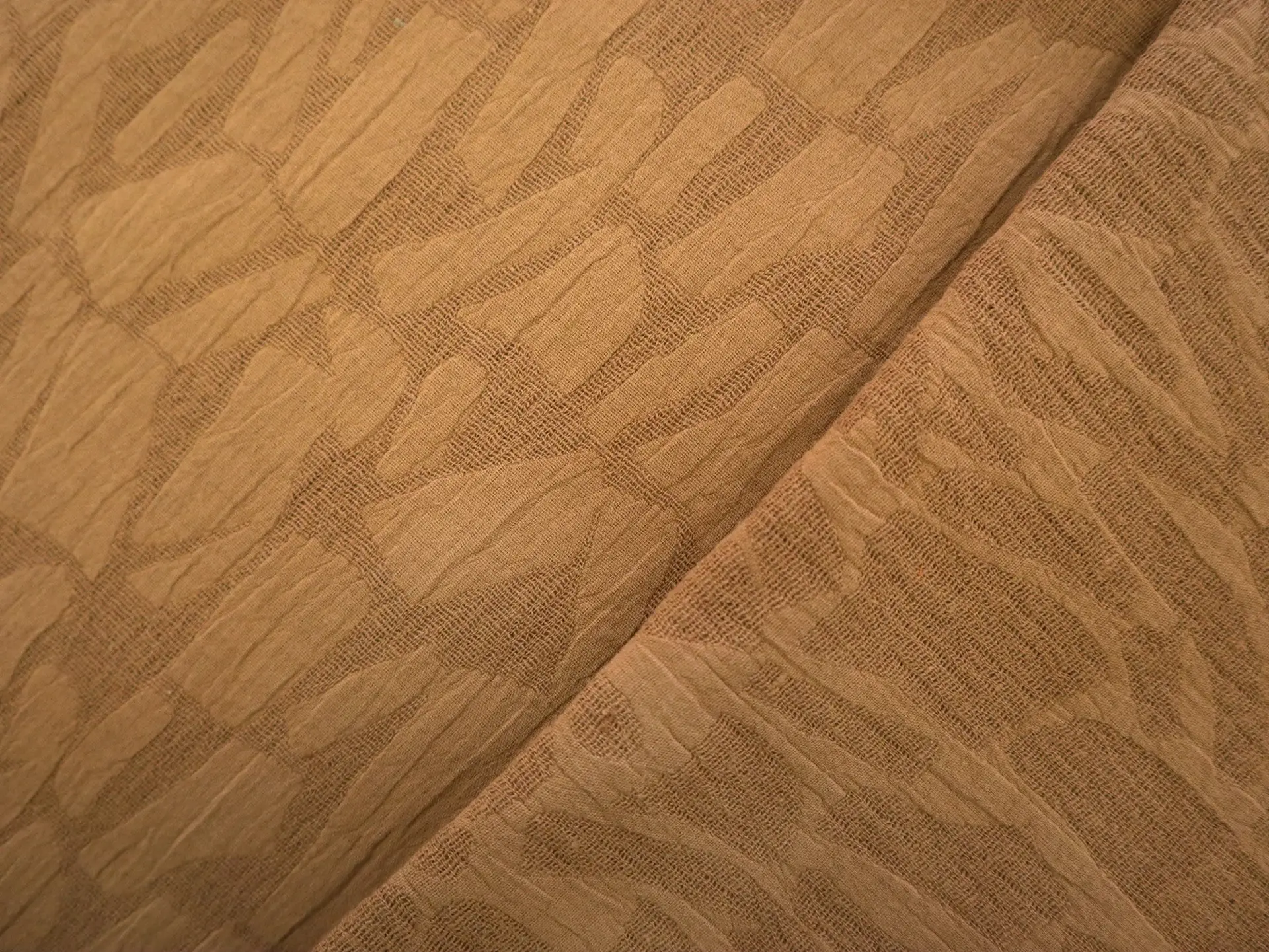 Cotton Blend Doublefaced Brocade in Toffee