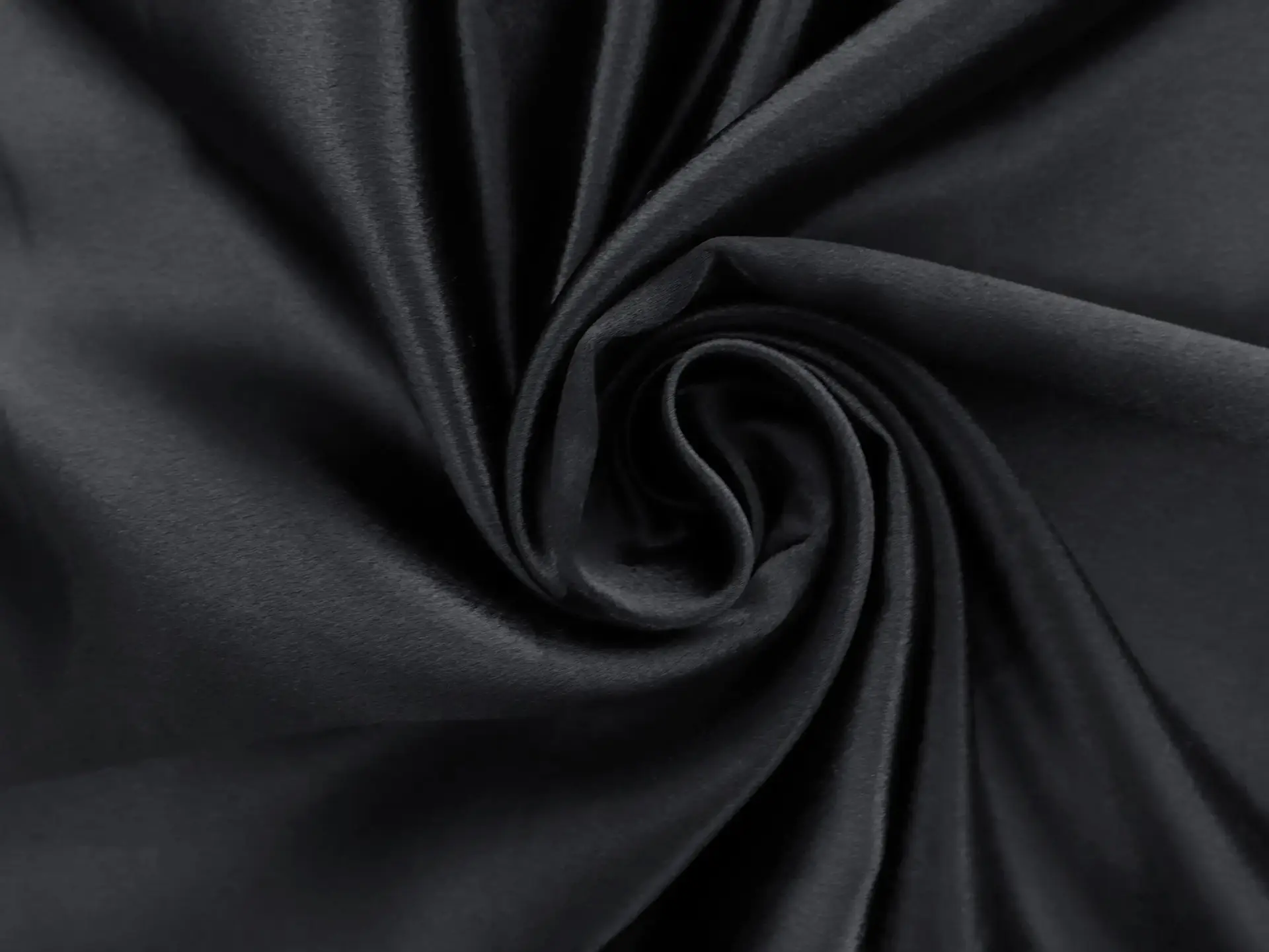 Polyester Crepe Back Satin in Black