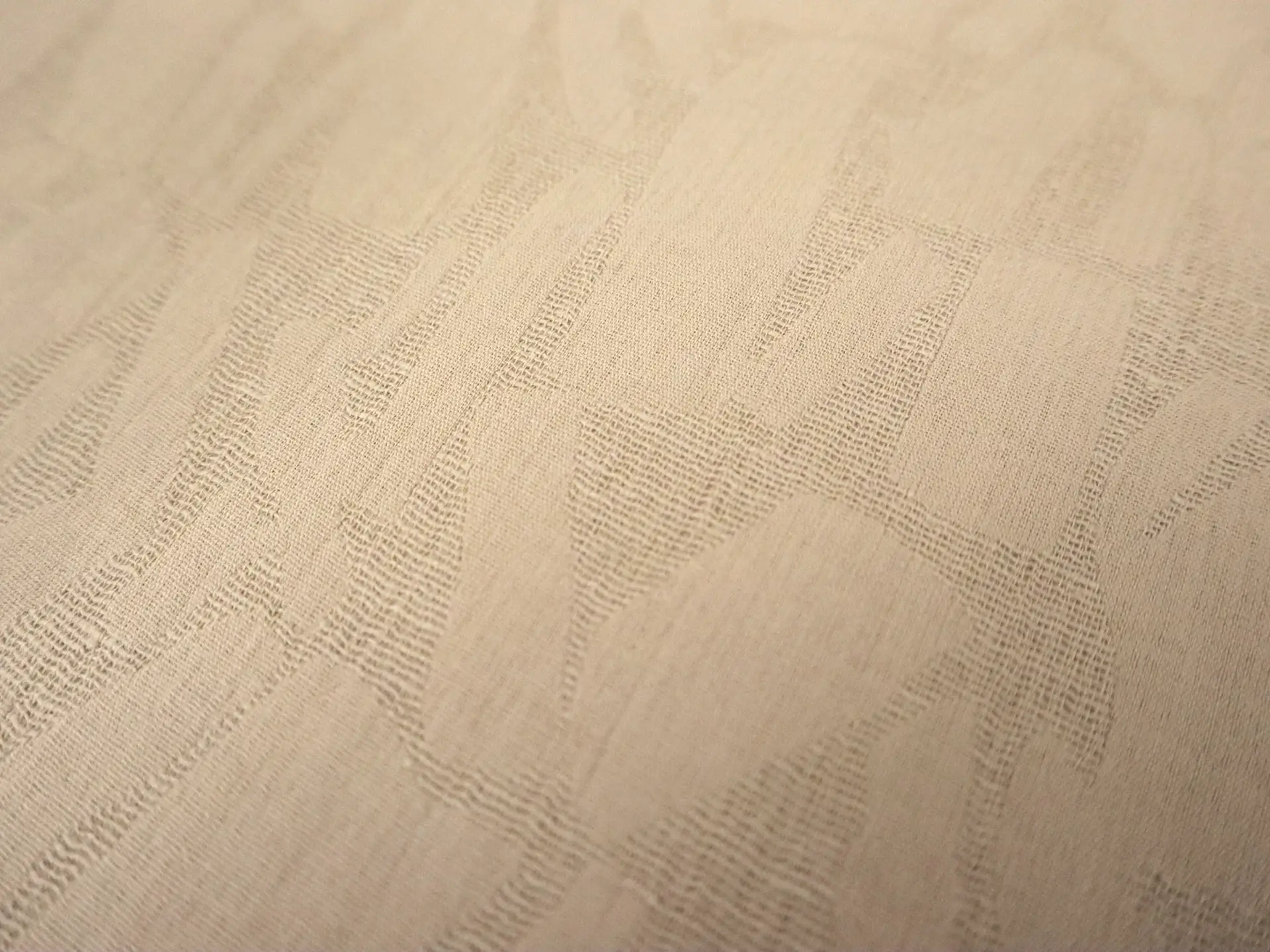 Cotton Blend Doublefaced Brocade in Natural