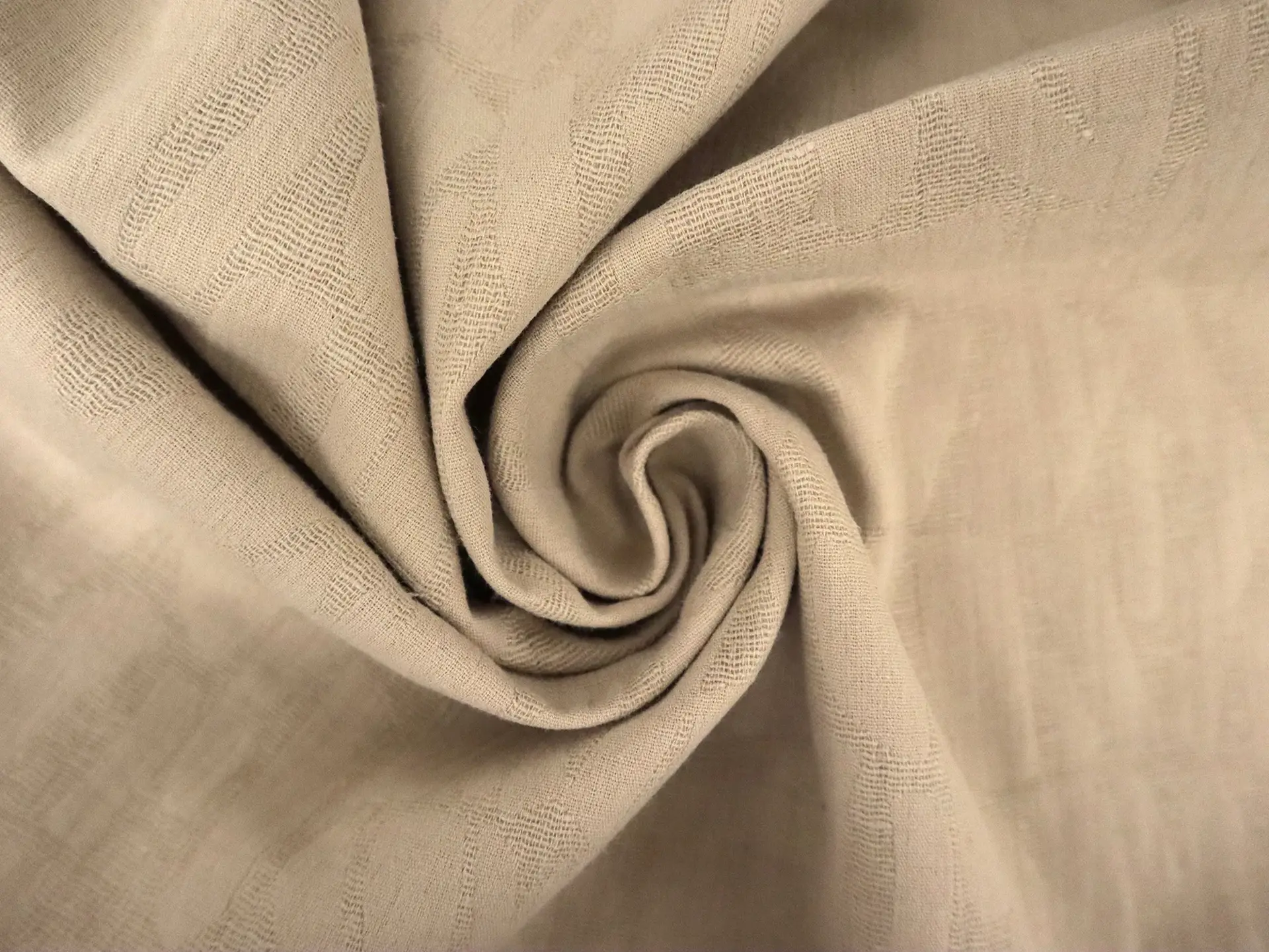 Cotton Blend Doublefaced Brocade in Natural