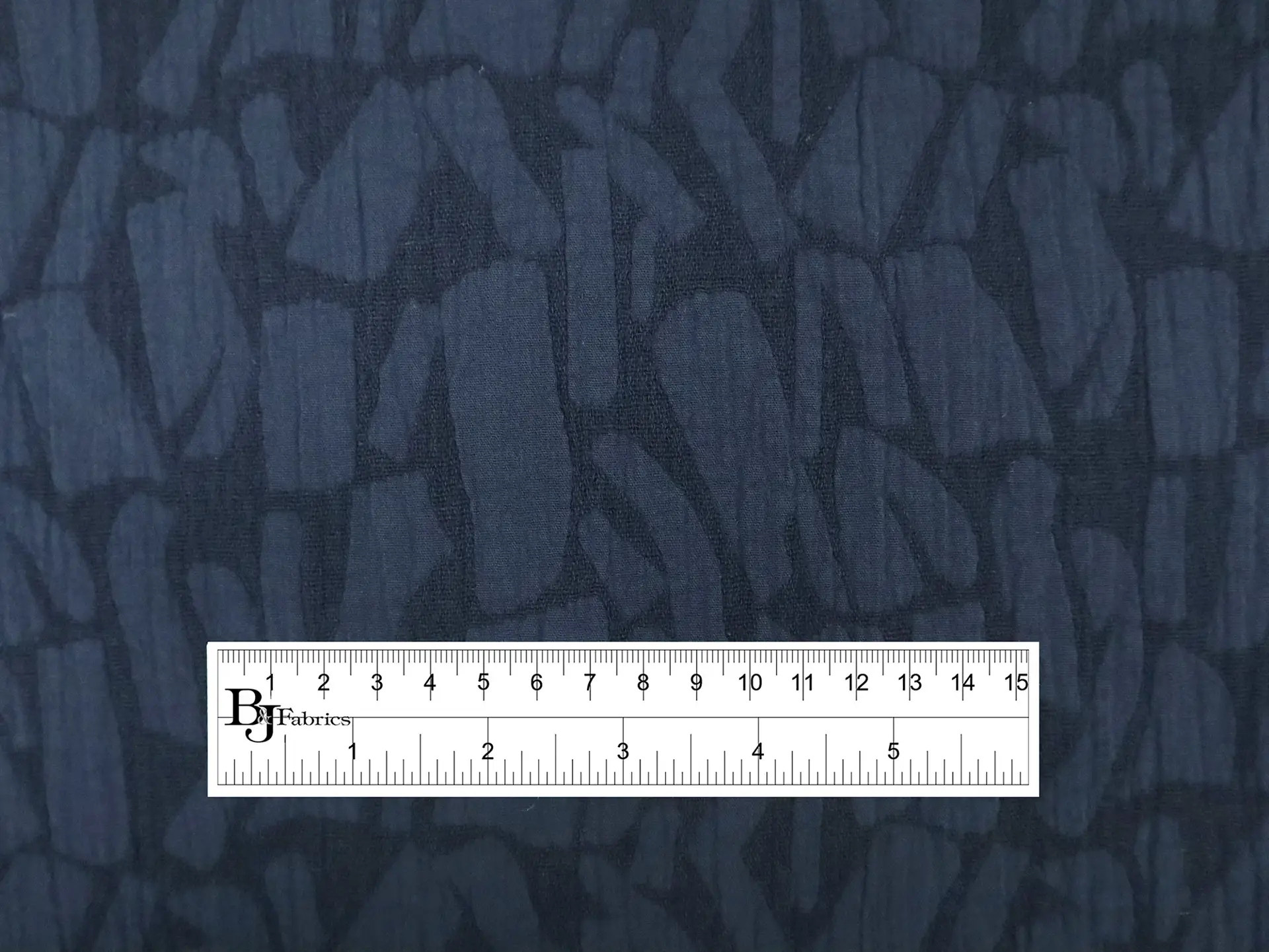 Cotton Blend Doublefaced Brocade in Navy