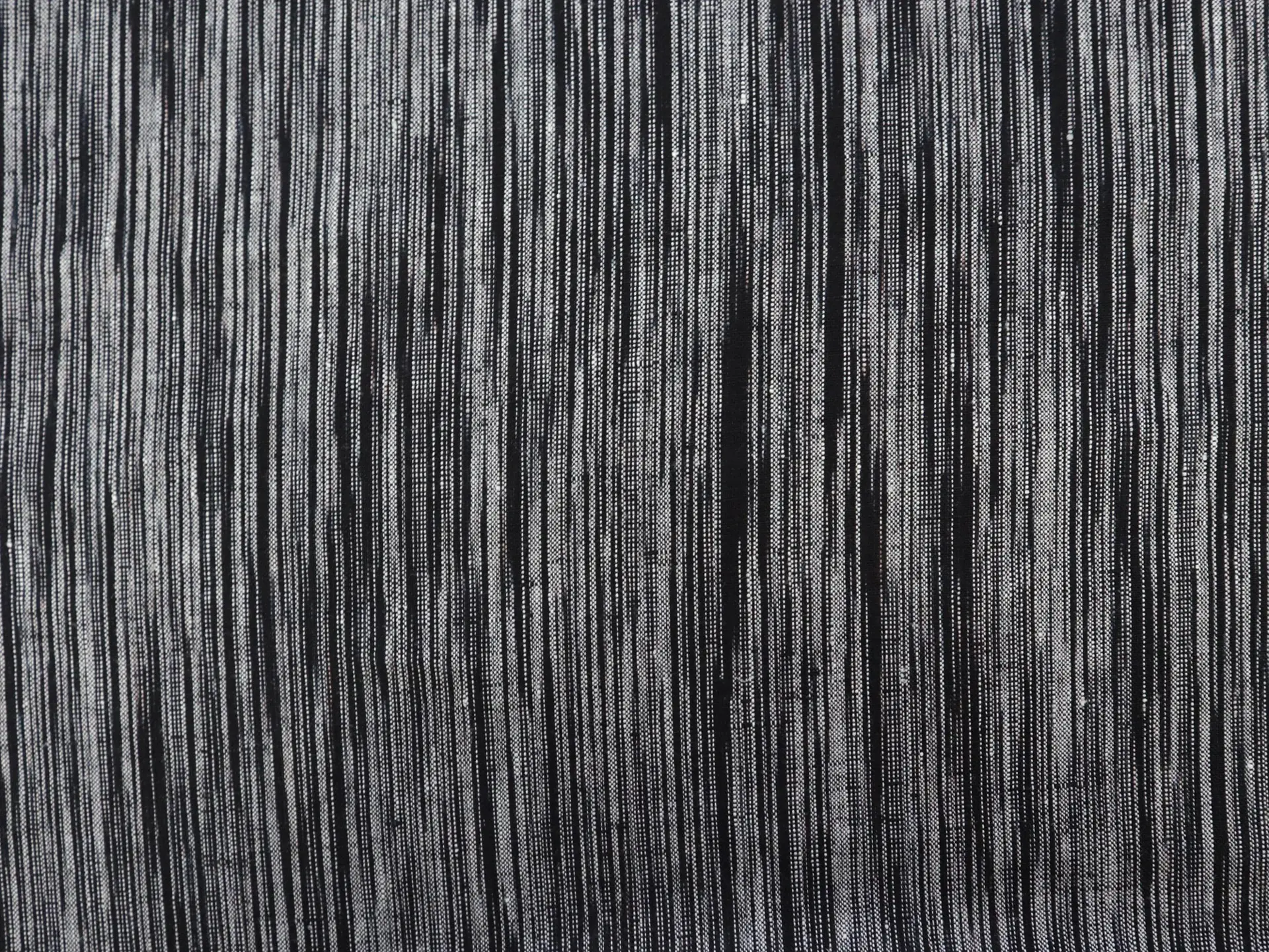 Woven Linen Novelty Stripe in Phantom Black