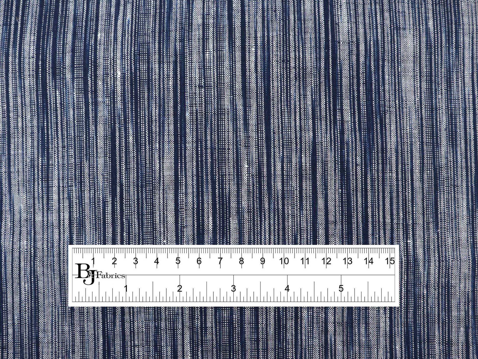 Woven Linen Novelty Stripe in Zenith Blue
