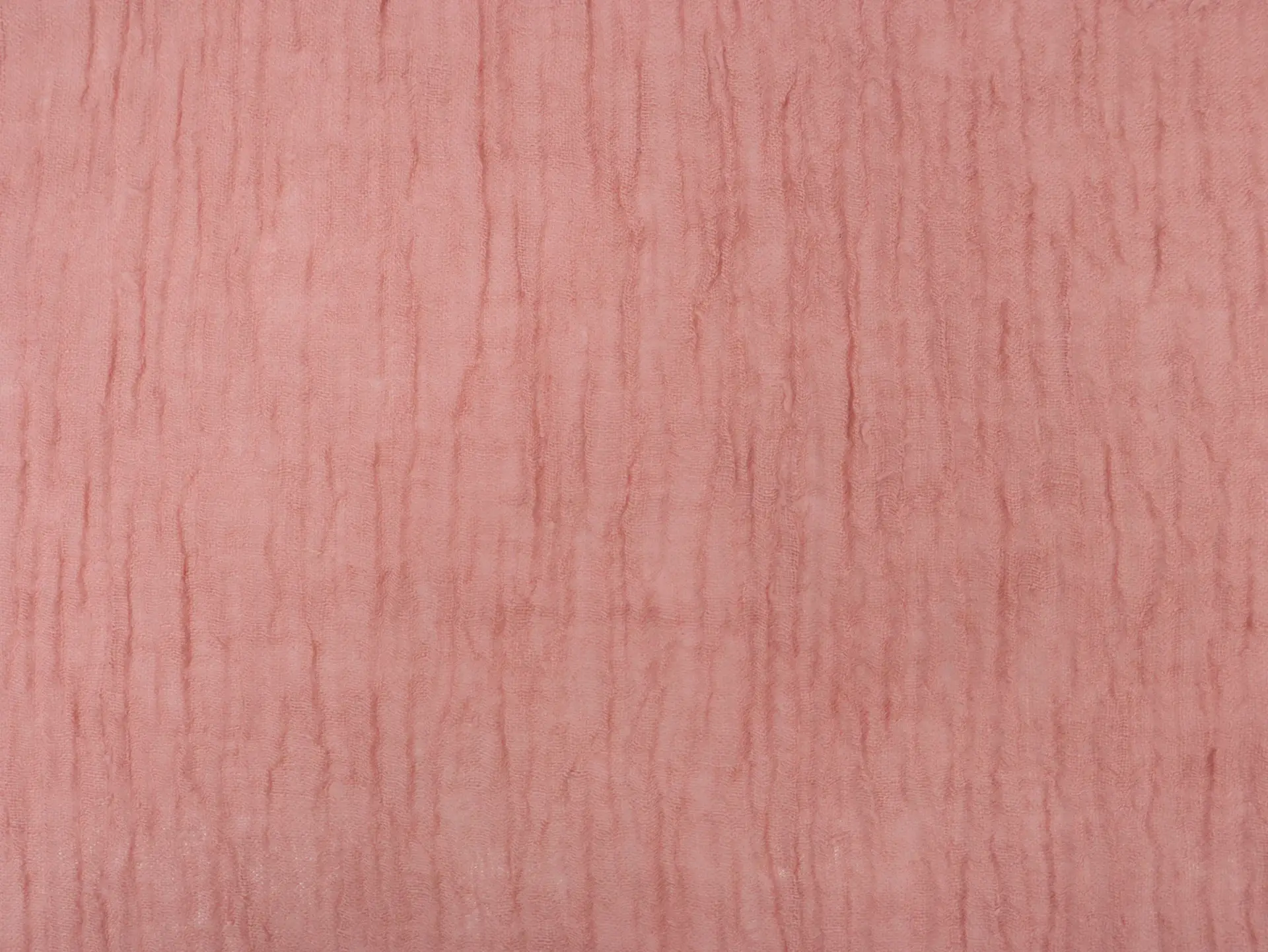 Crinkled Linen Gauze in Salmon Pink