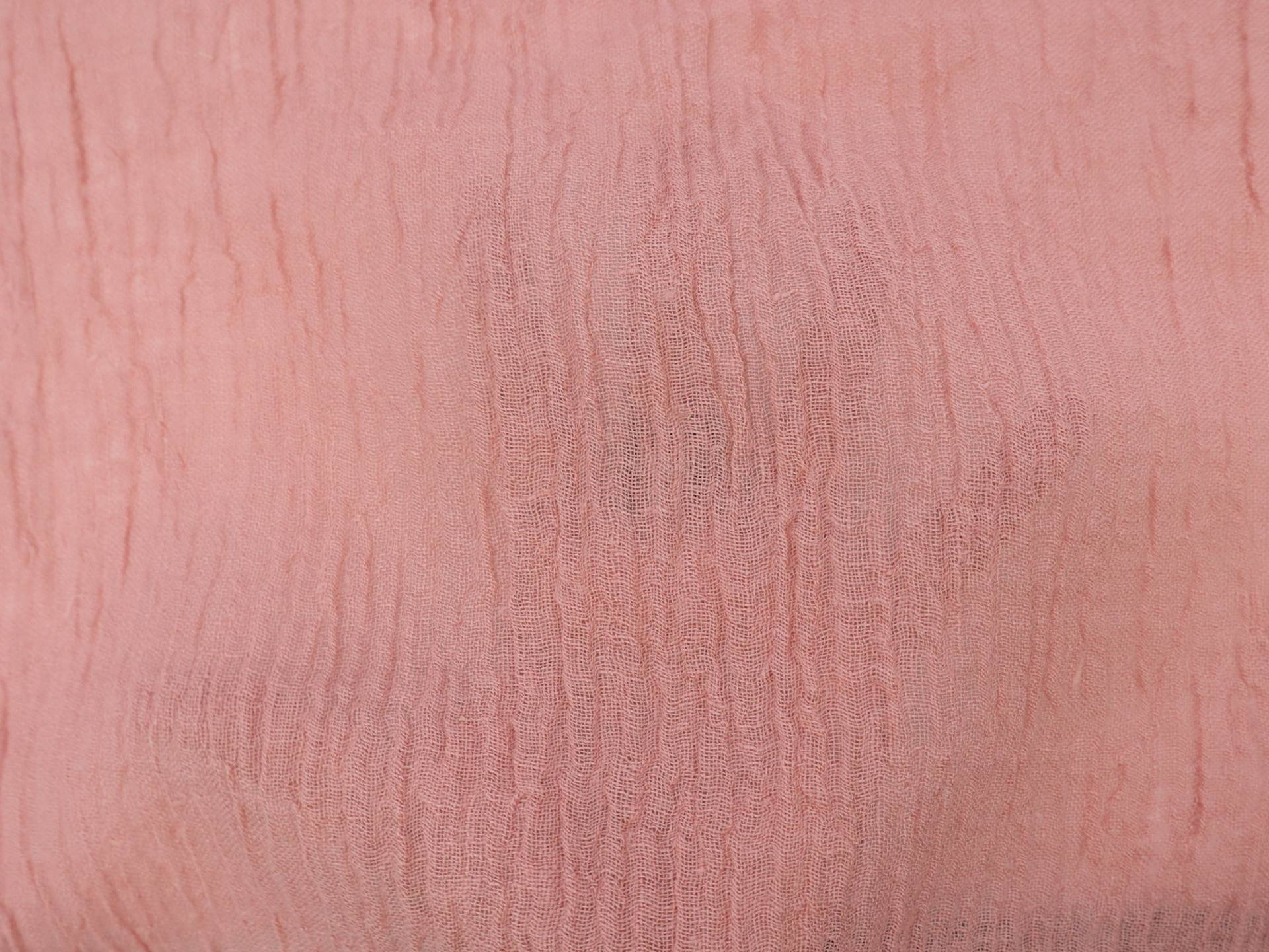 Crinkled Linen Gauze in Salmon Pink