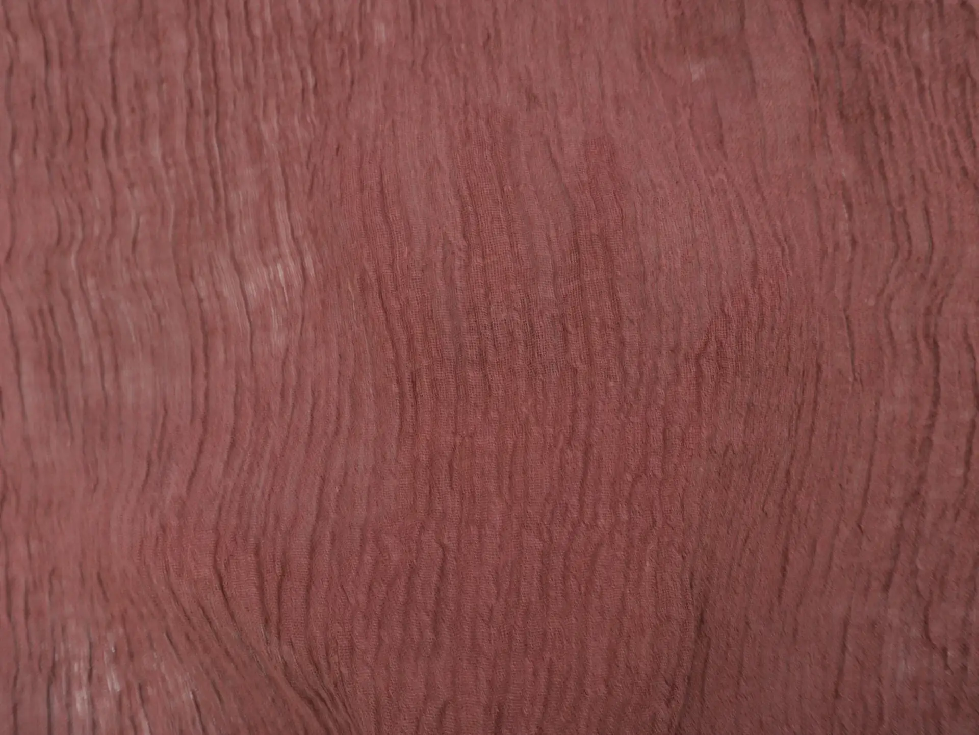 Crinkled Linen Gauze in Dark Terracotta