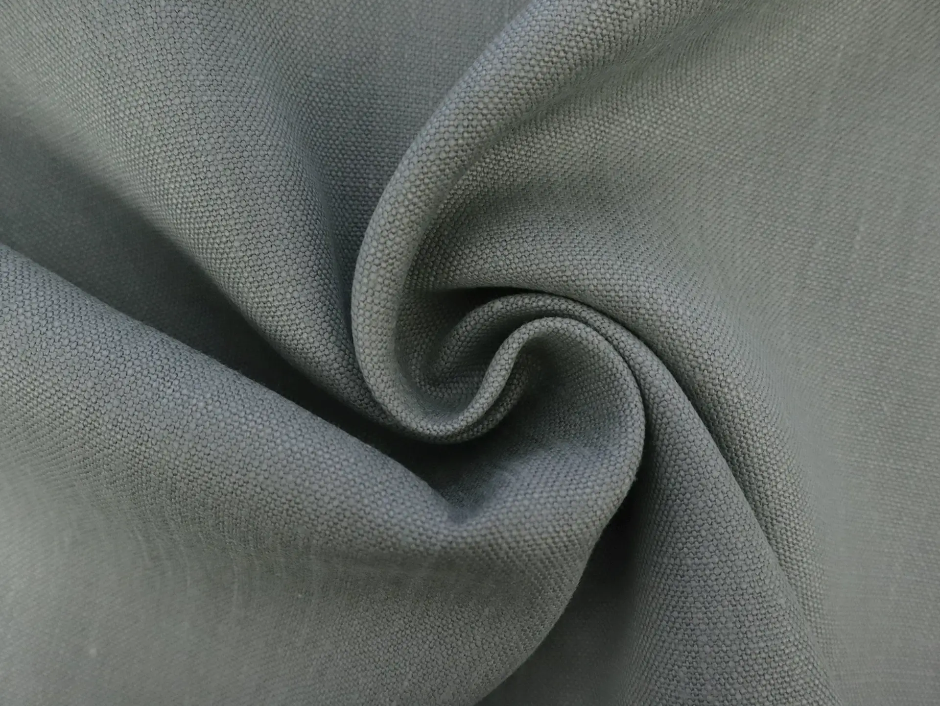Belgian Stain Resistant Upholstery Linen in Almond Green
