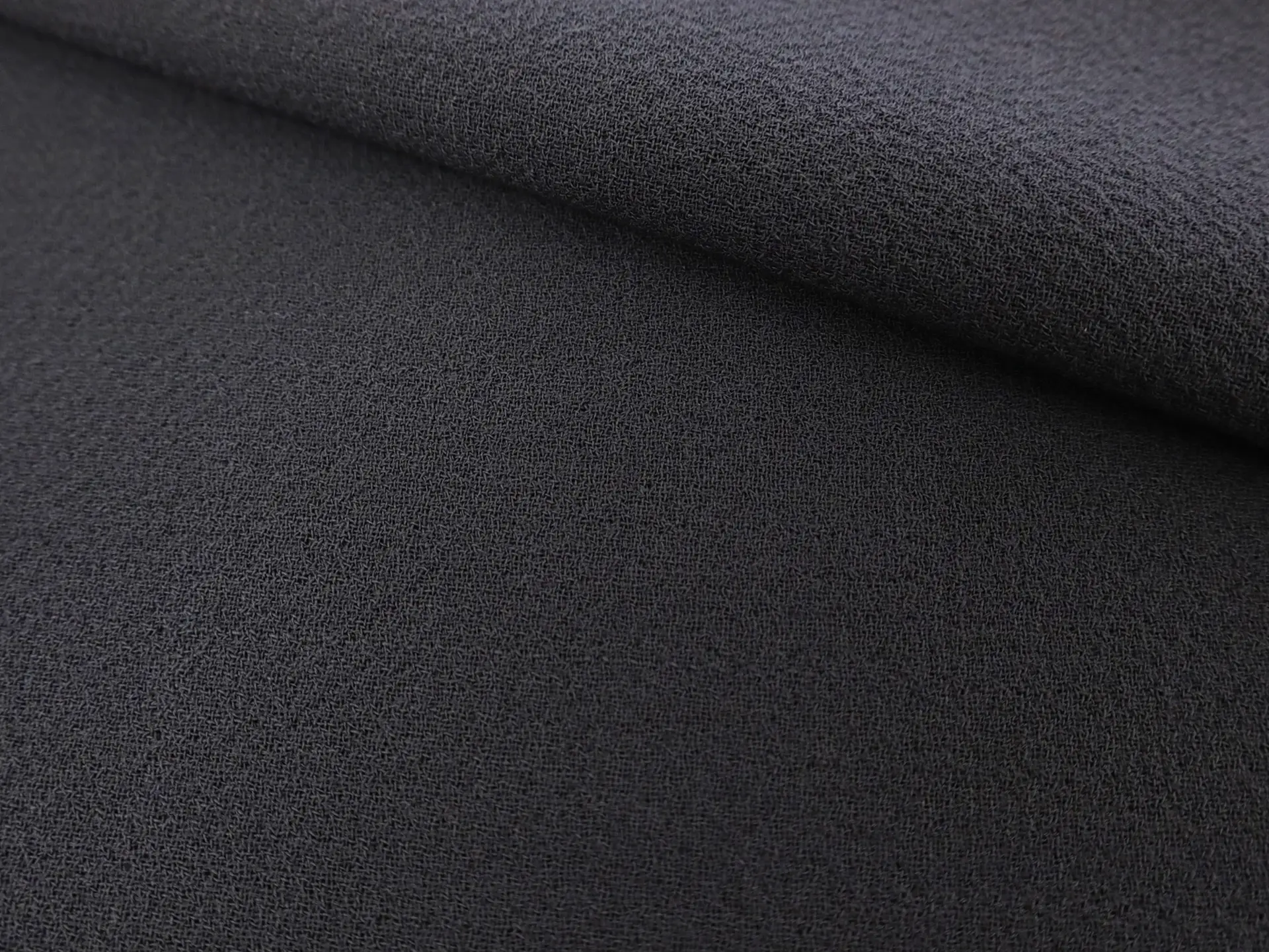Italian Wool Double Crepe in Charcoal 