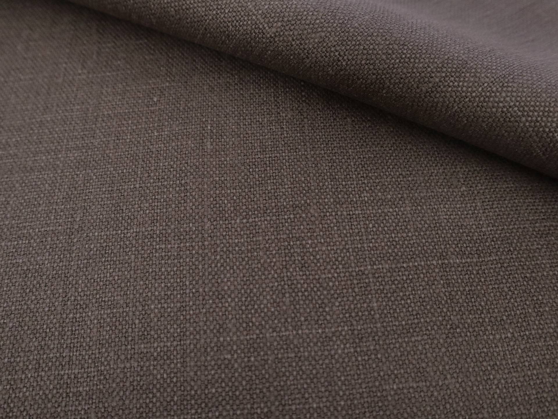 Belgian Stain Resistant Upholstery Linen in Cafe Noir