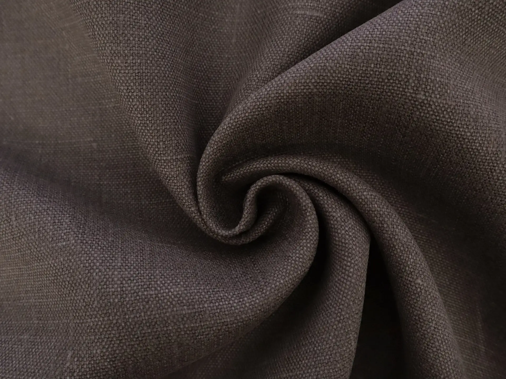 Belgian Stain Resistant Upholstery Linen in Cafe Noir