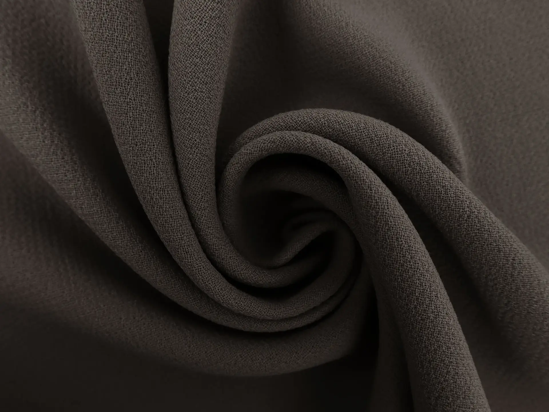 Italian Wool Double Crepe in Gunmetal 