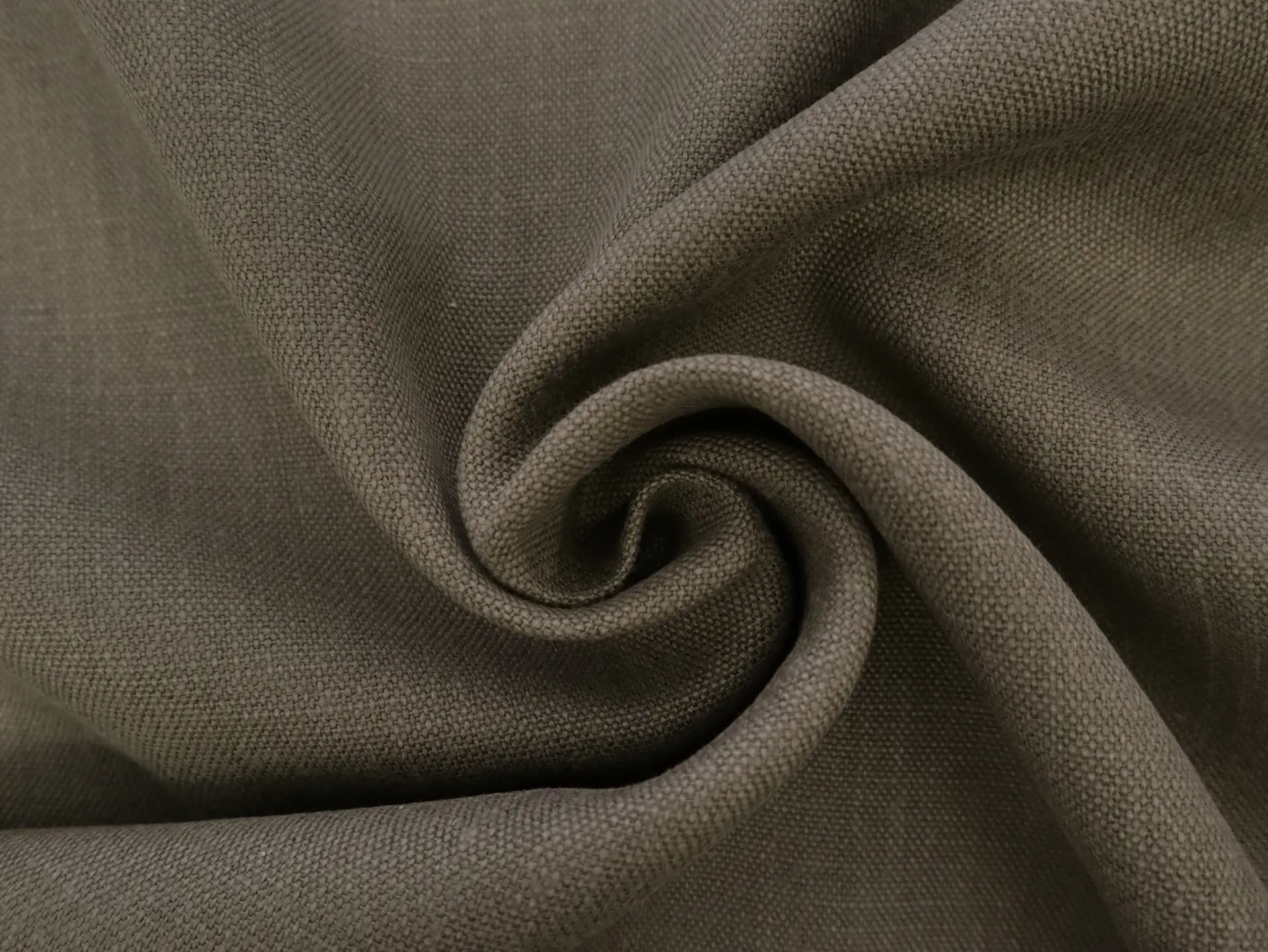 Belgian Stain Resistant Upholstery Linen in Taupe