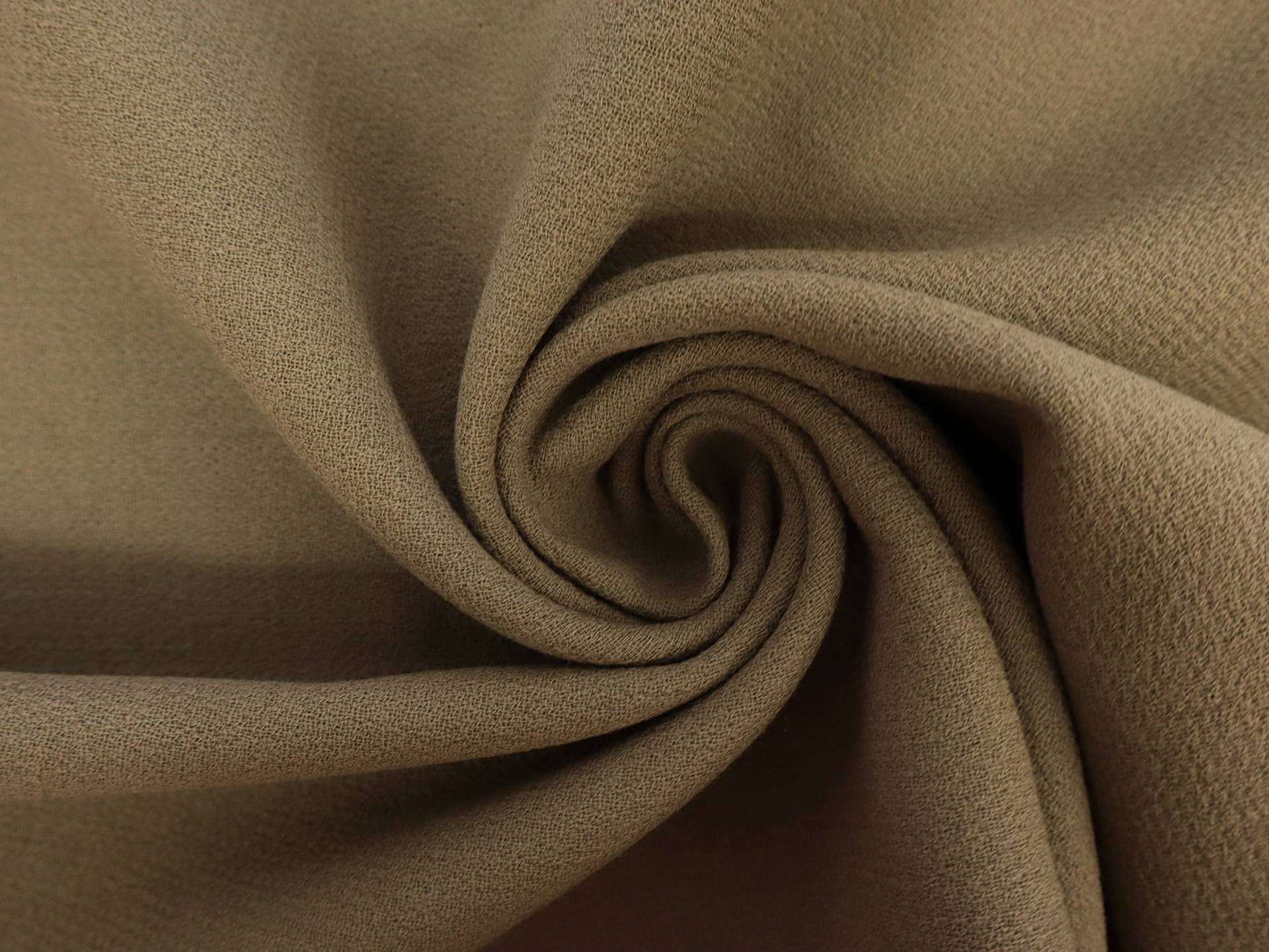 Italian Wool Double Crepe in Coyote