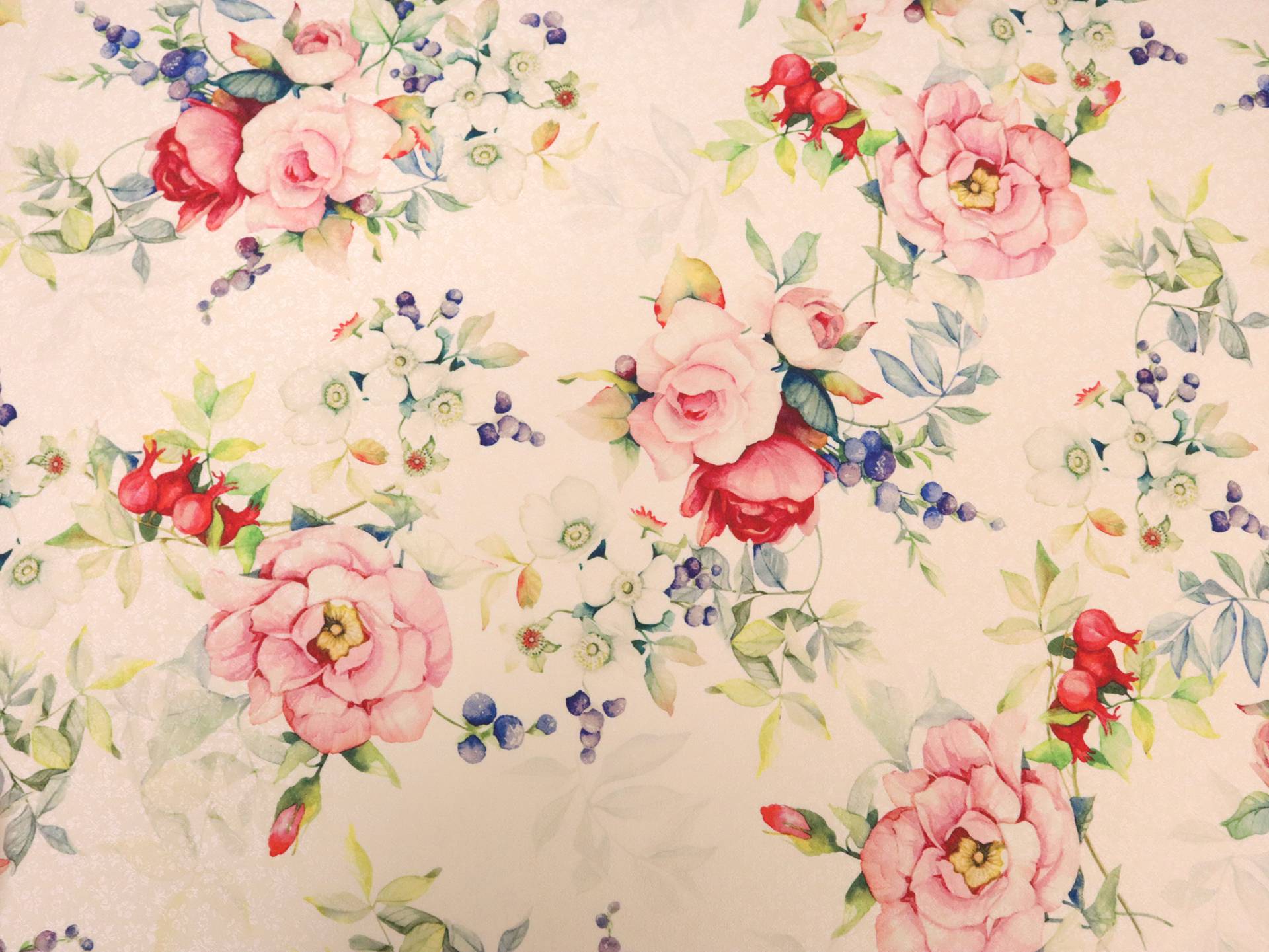 Silk Blend Jacquard with Floral Pattern