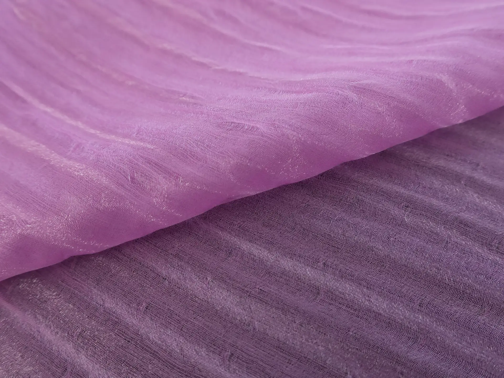 Silk Blend Lurex Chiffon Cloqué in Thistle