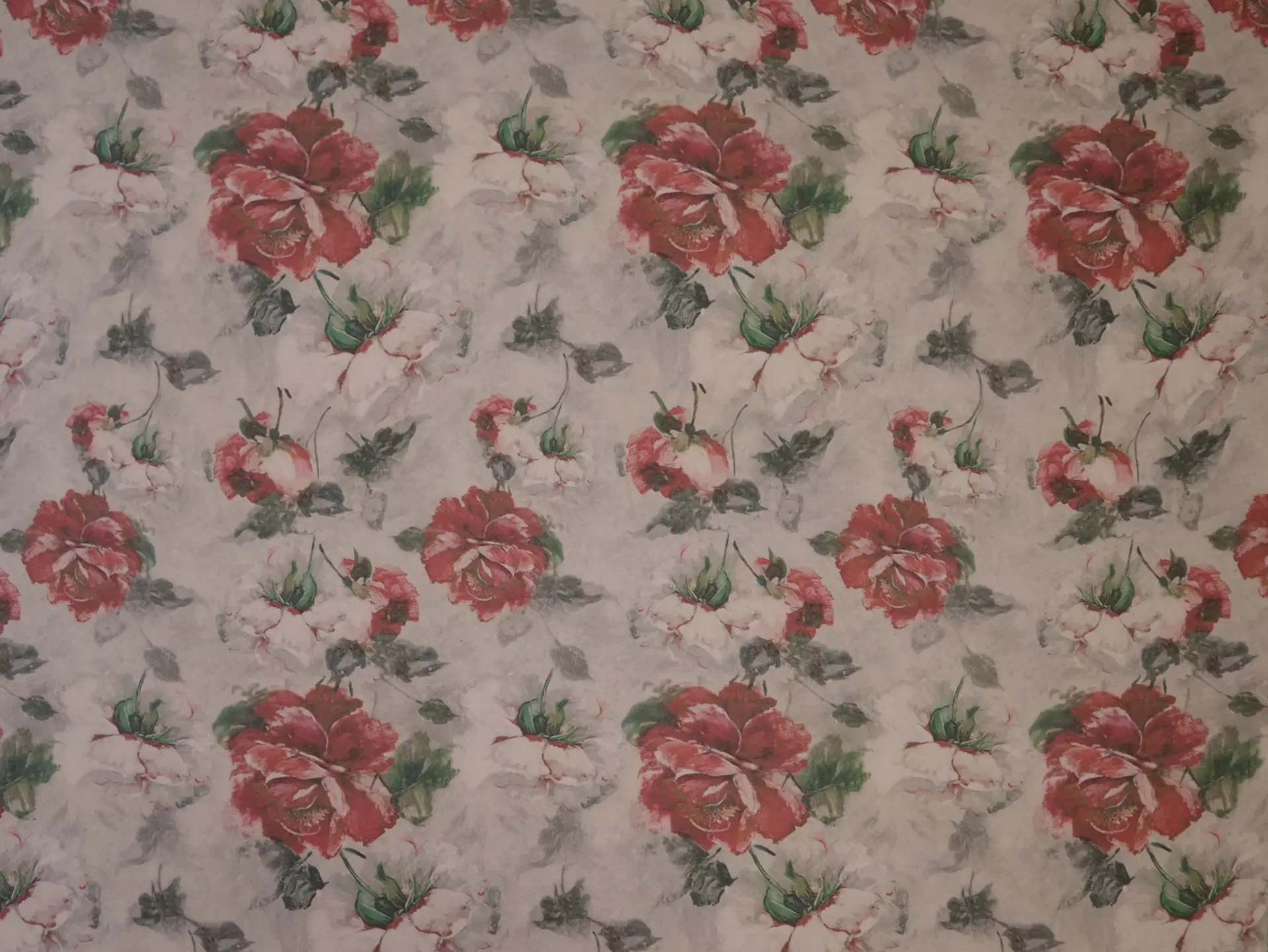 Printed Silk and Wool Crepe with Floral Pattern
