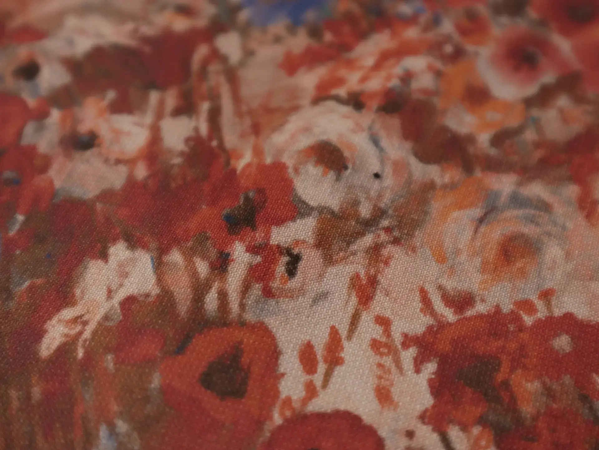 Printed Silk and Wool Crepe with Floral Pattern