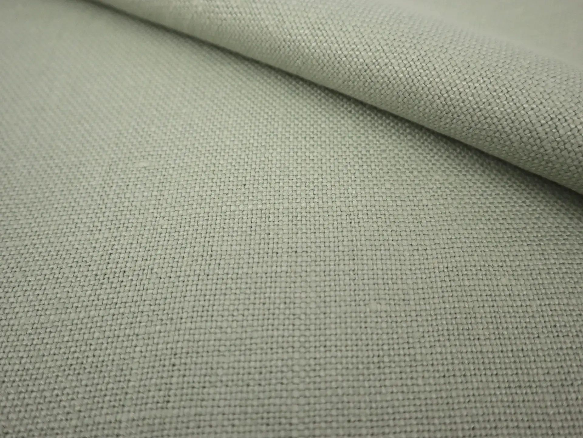 Belgian Sanforized Upholstery Linen in Mist Green