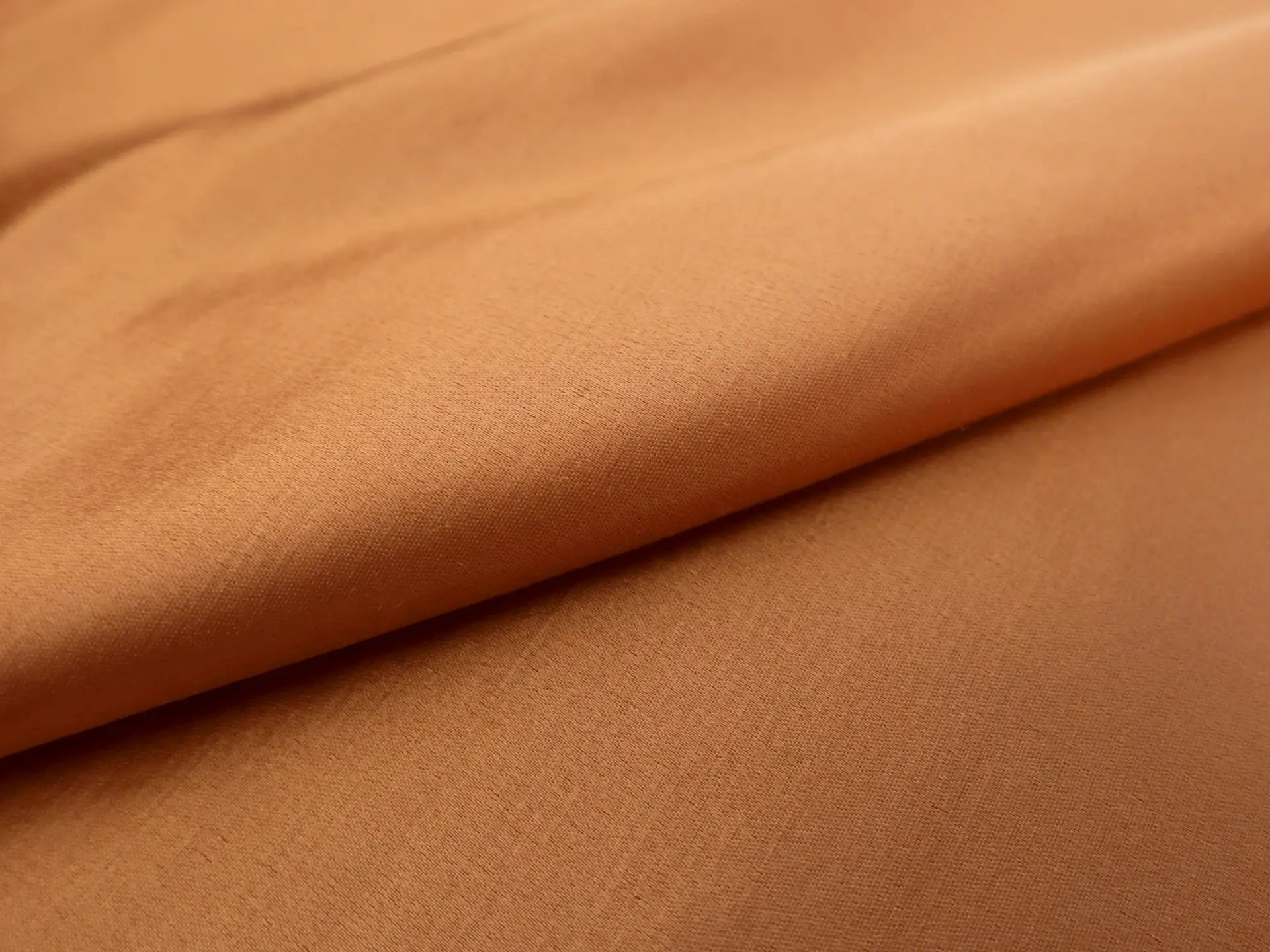Silk and Wool Satin in Pumpkin
