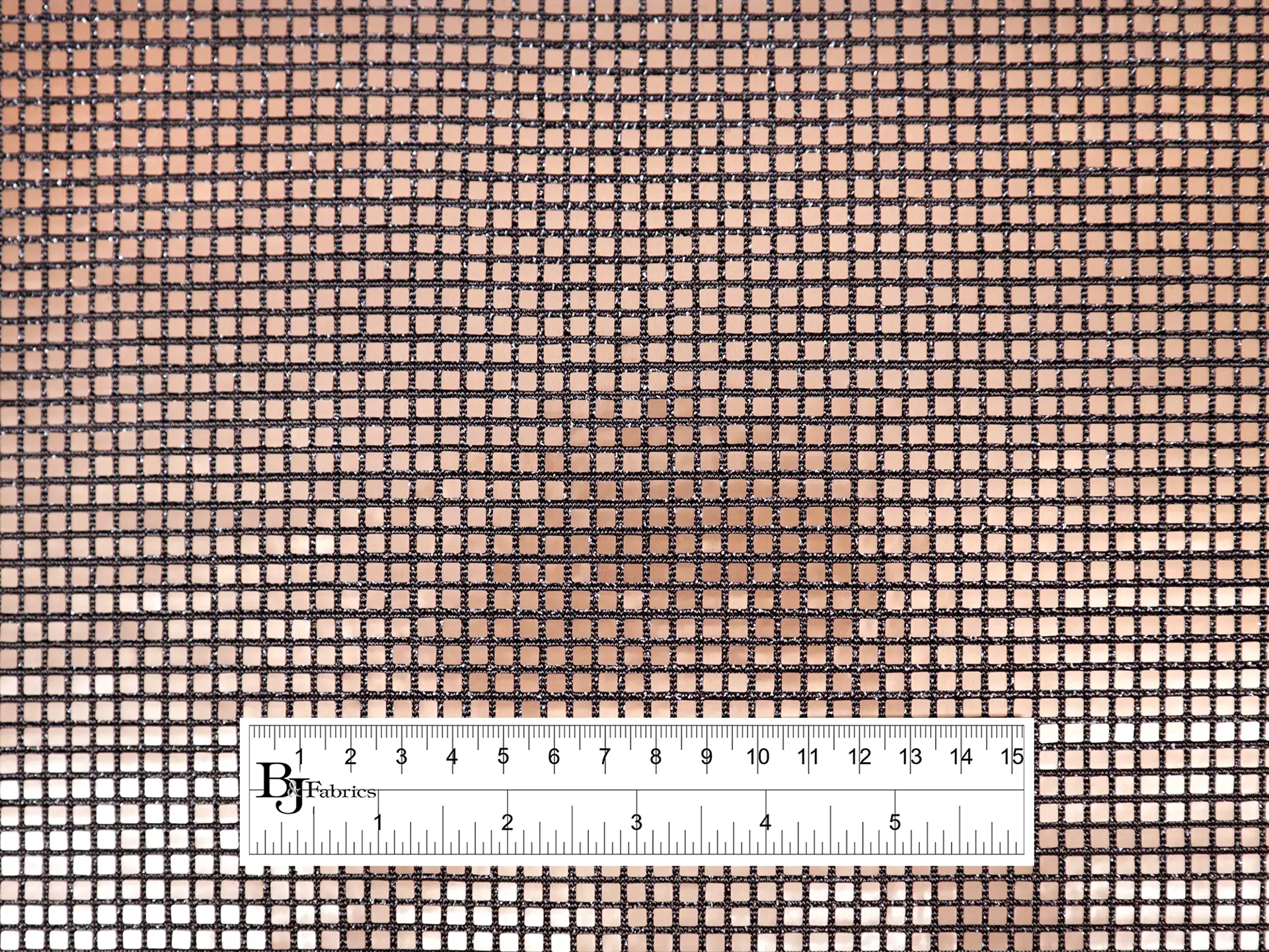 Jersey Knit with Petite Metallic Squares in Copper