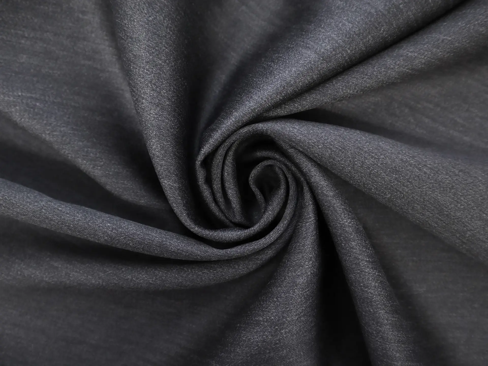 Wool Satin Suiting in Charcoal