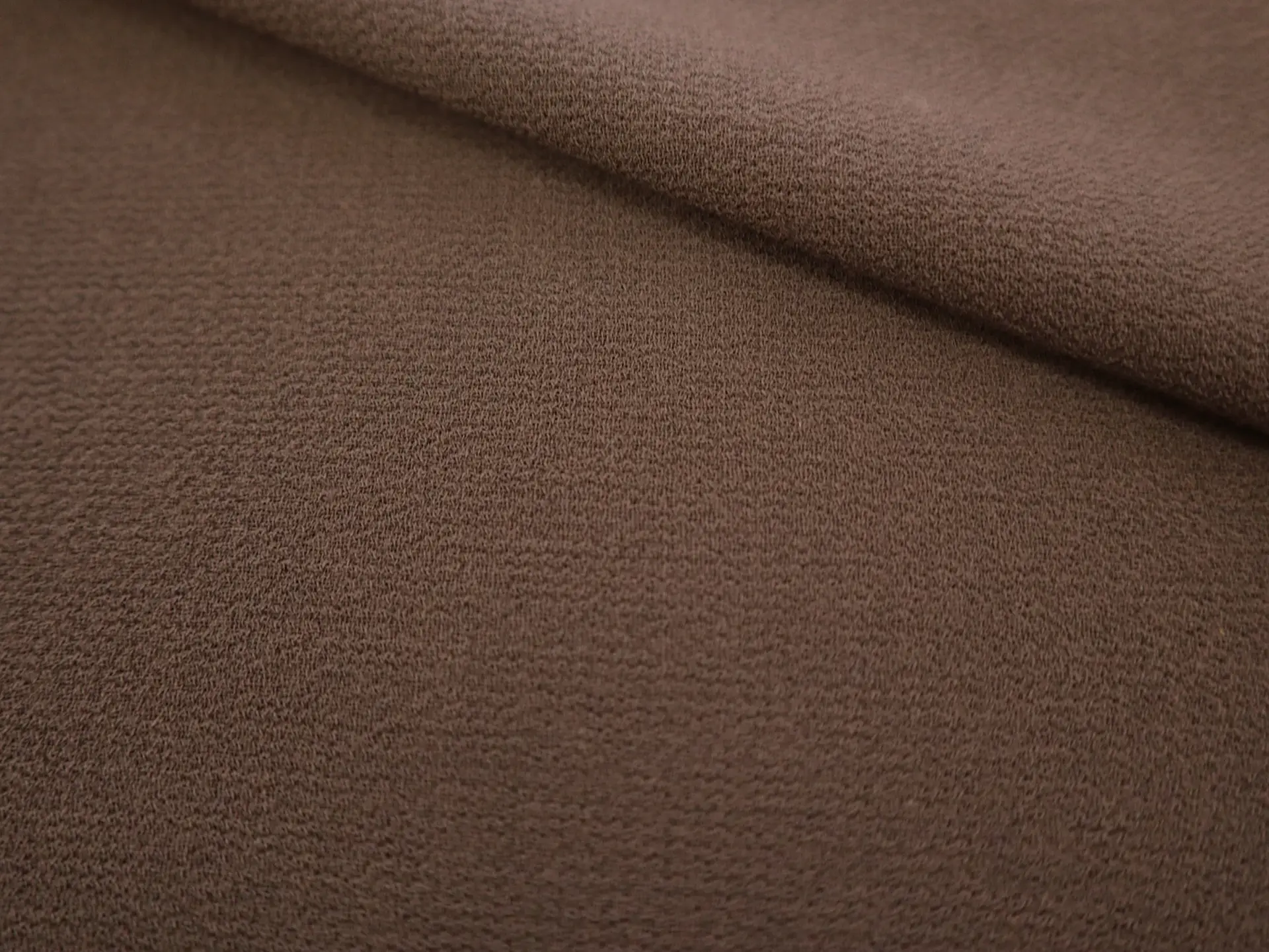Fine Wool Crepe in Dark Brown