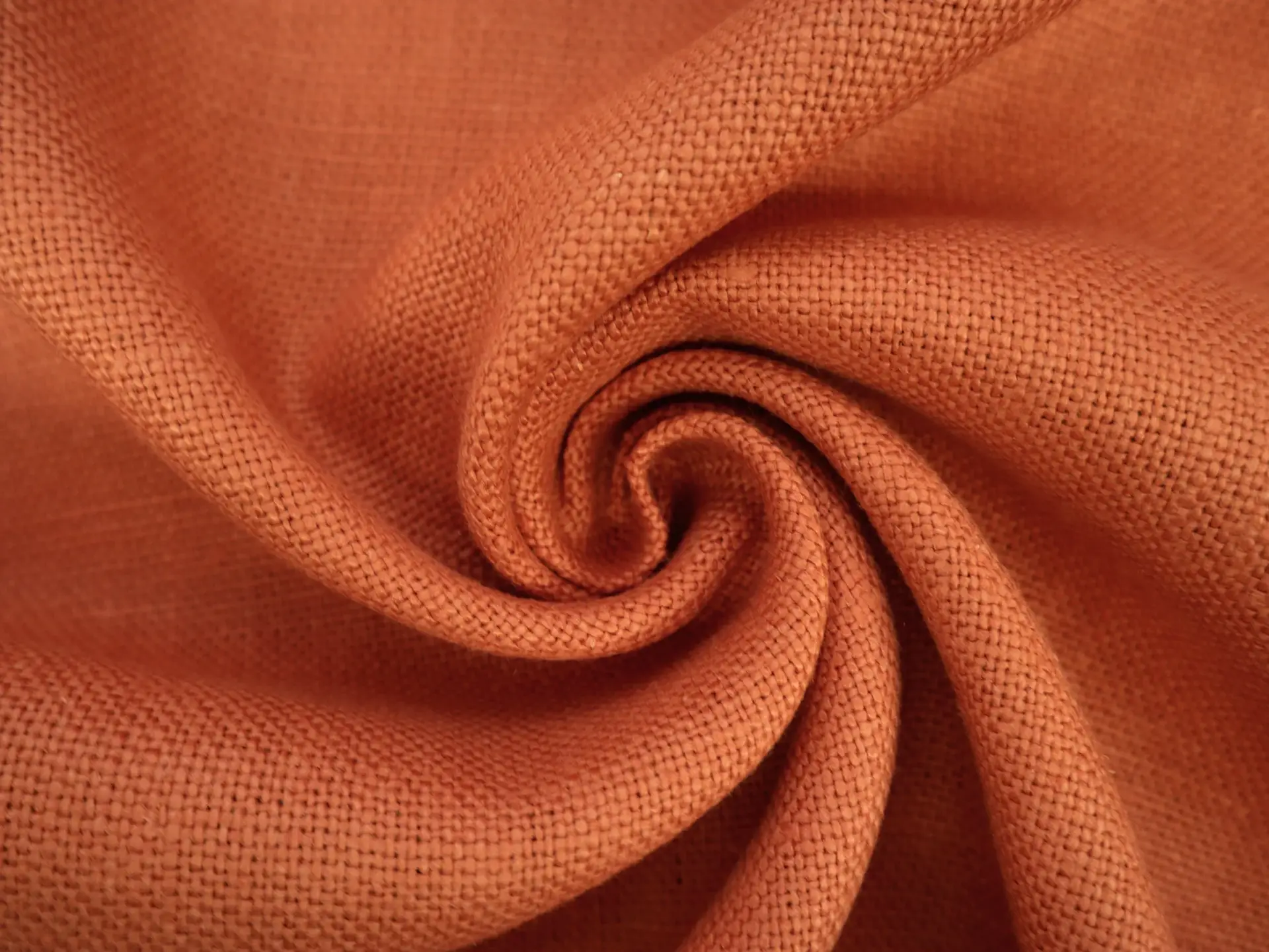Belgian Sanforized Upholstery Linen in Carrot