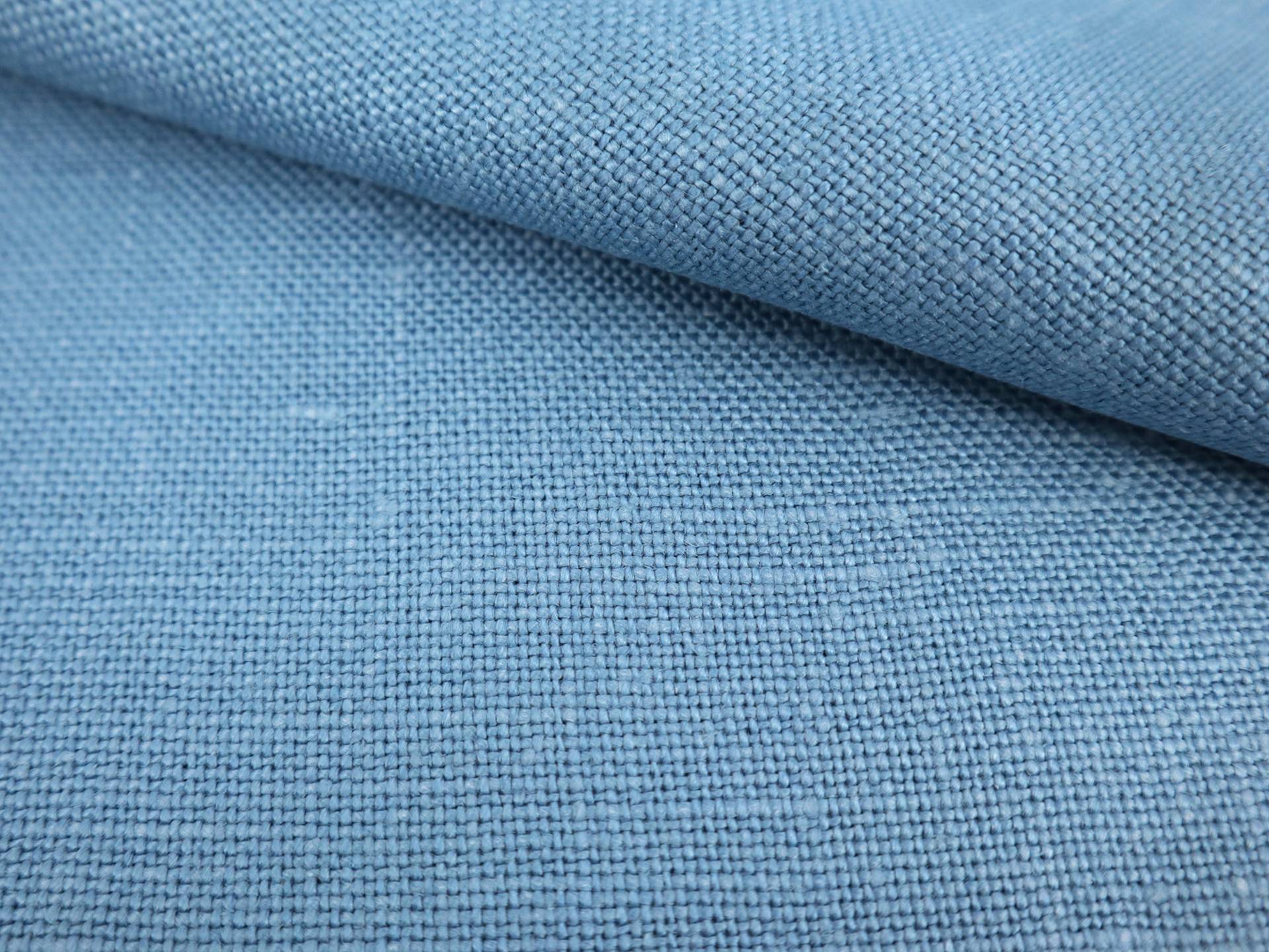 Belgian Sanforized Upholstery Linen in Cerulean