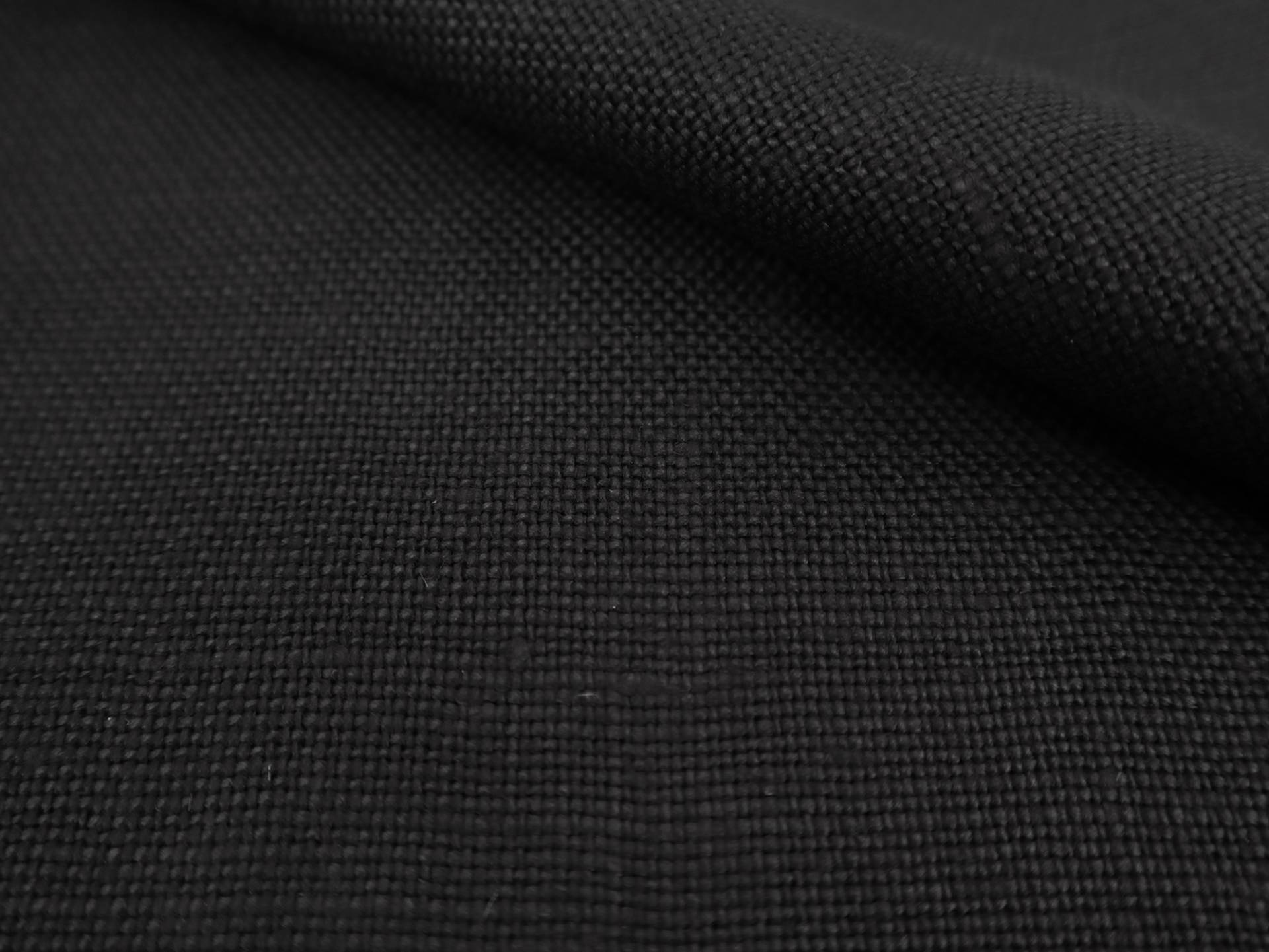 Belgian Sanforized Upholstery Linen in Black