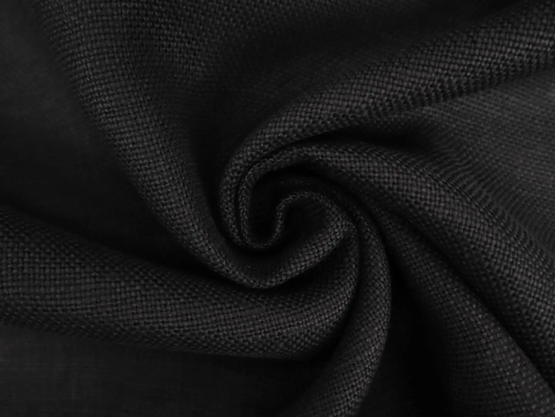 Belgian Sanforized Upholstery Linen in Black