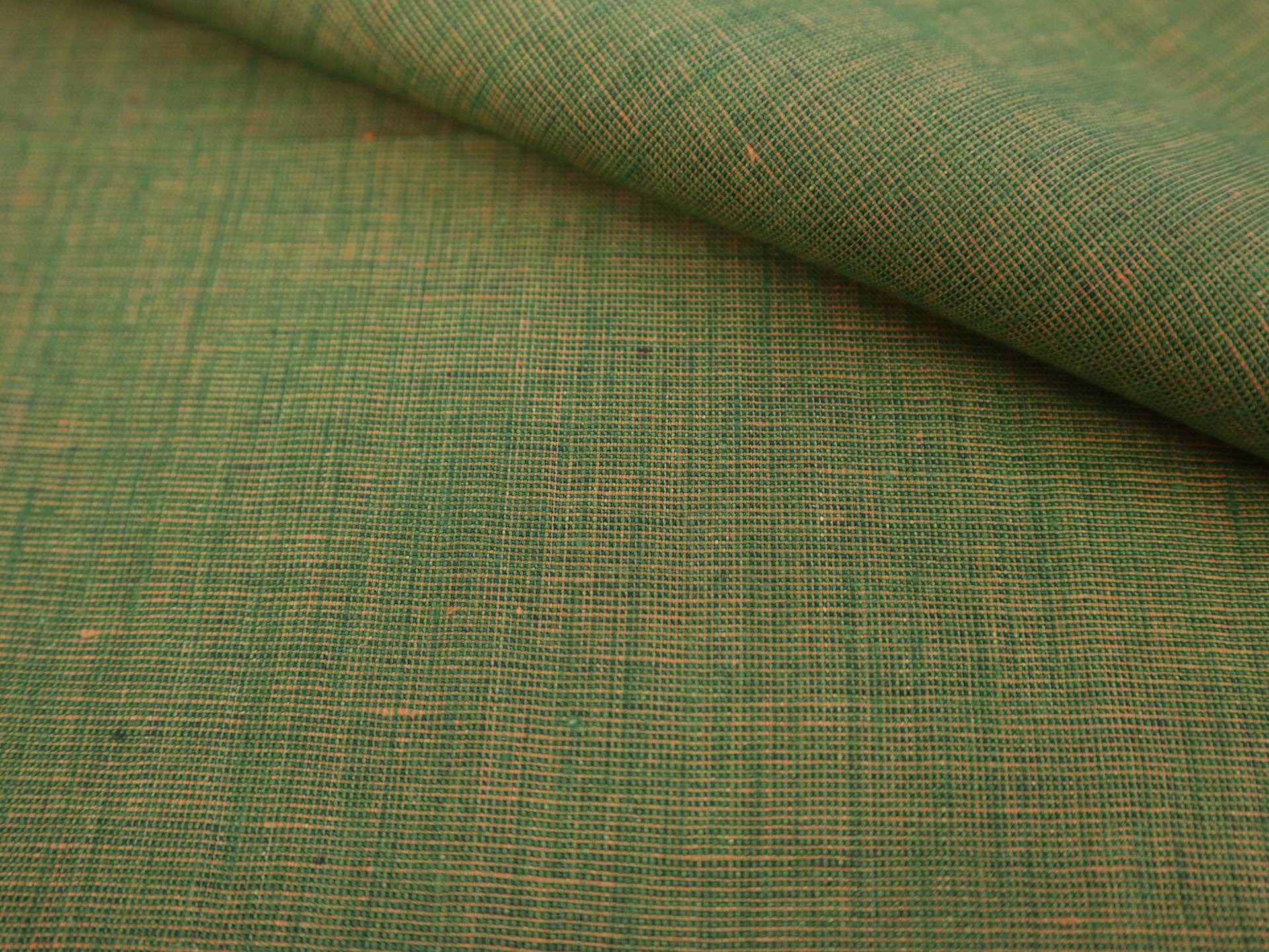 Two Toned Lightweight Linen in Green Orange