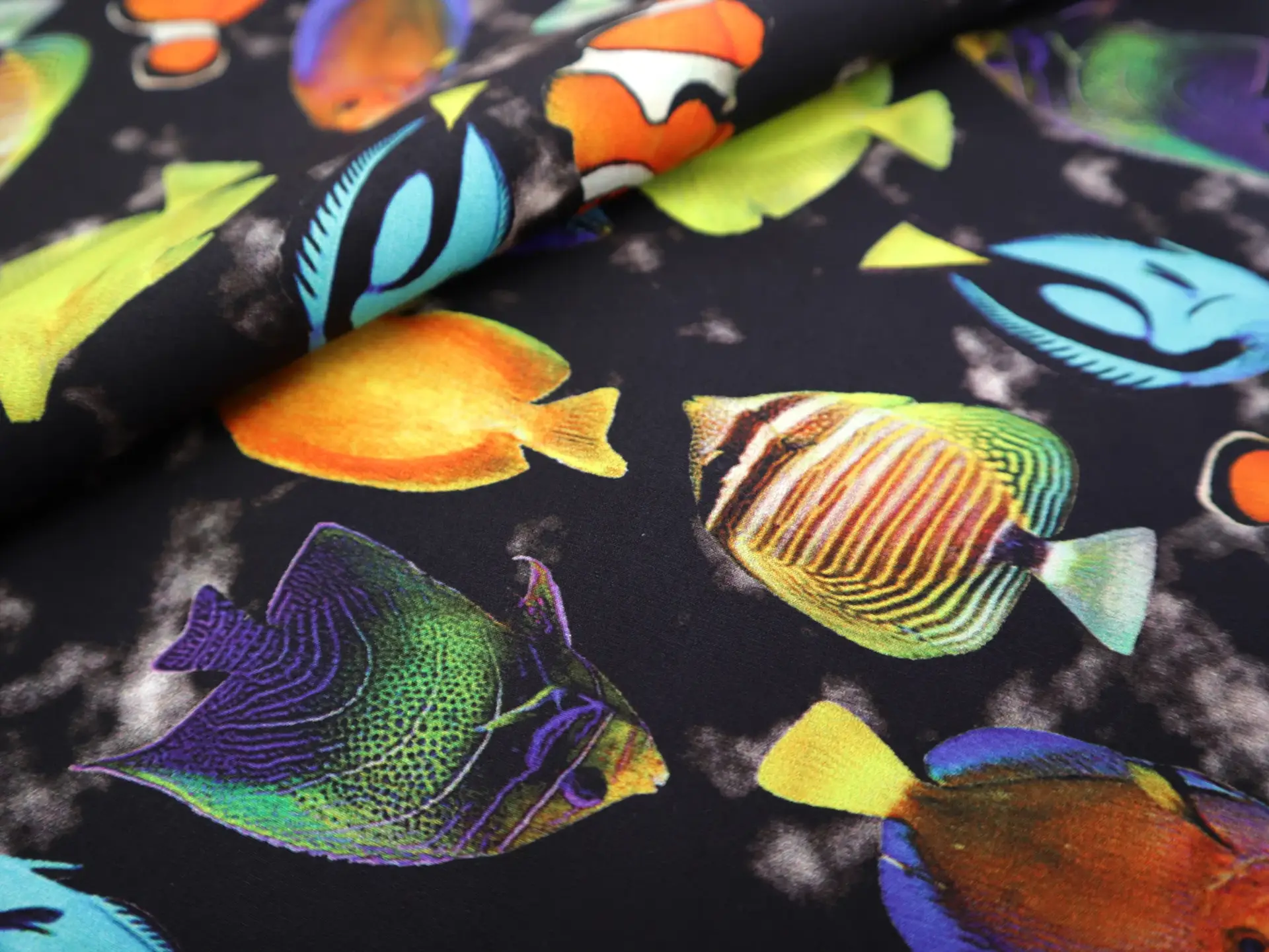 Cotton Broadcloth Digital Print with Fish School