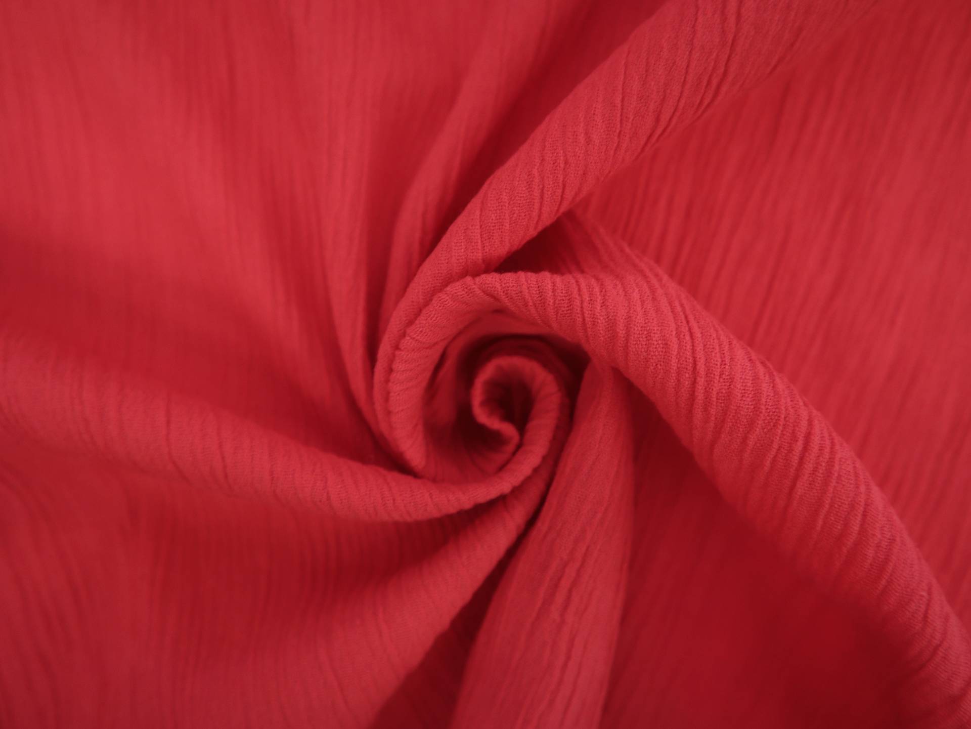 Cotton Crinkle Voile in Red