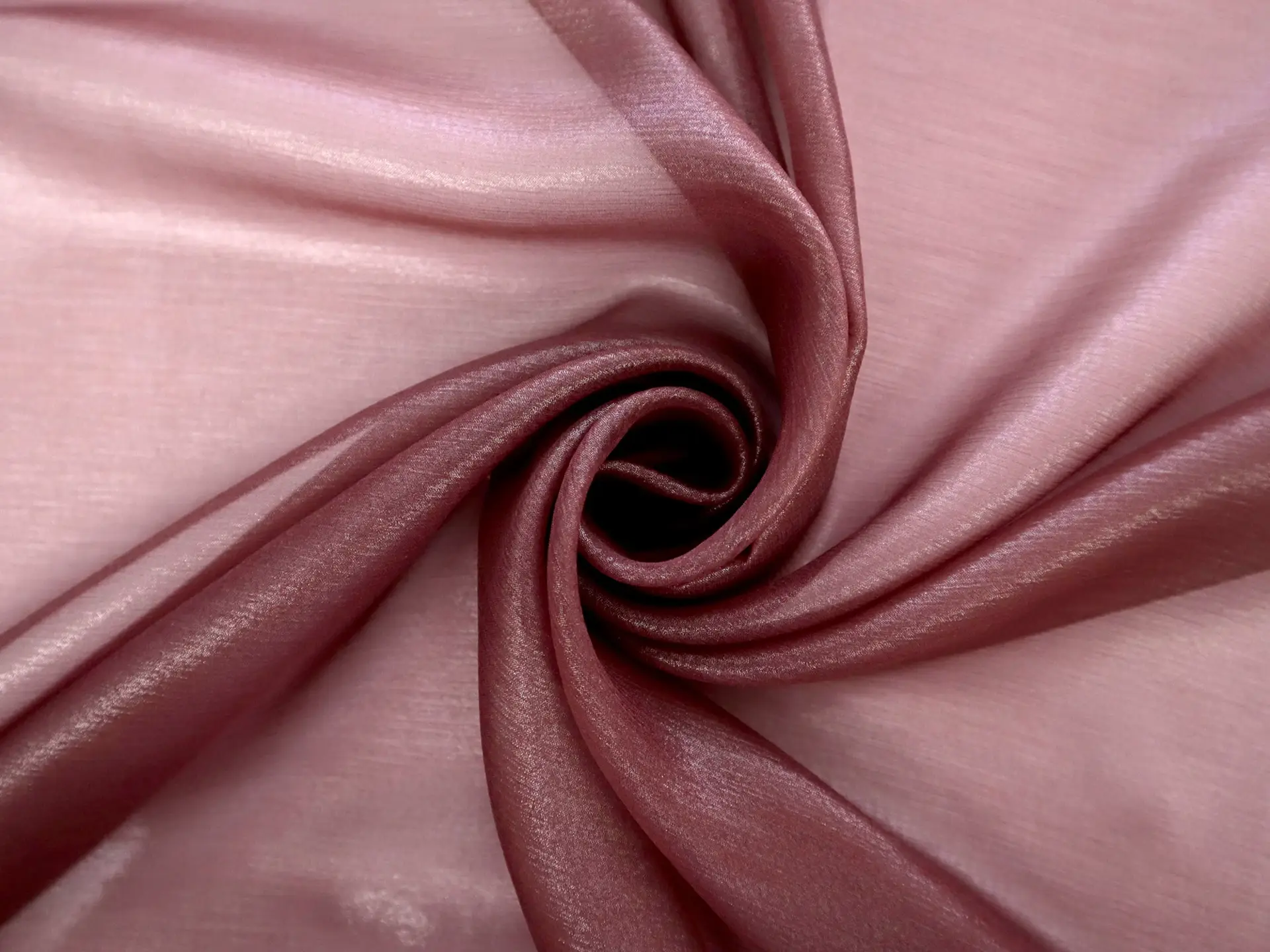 Metallic Coated Silk Chiffon in Wine