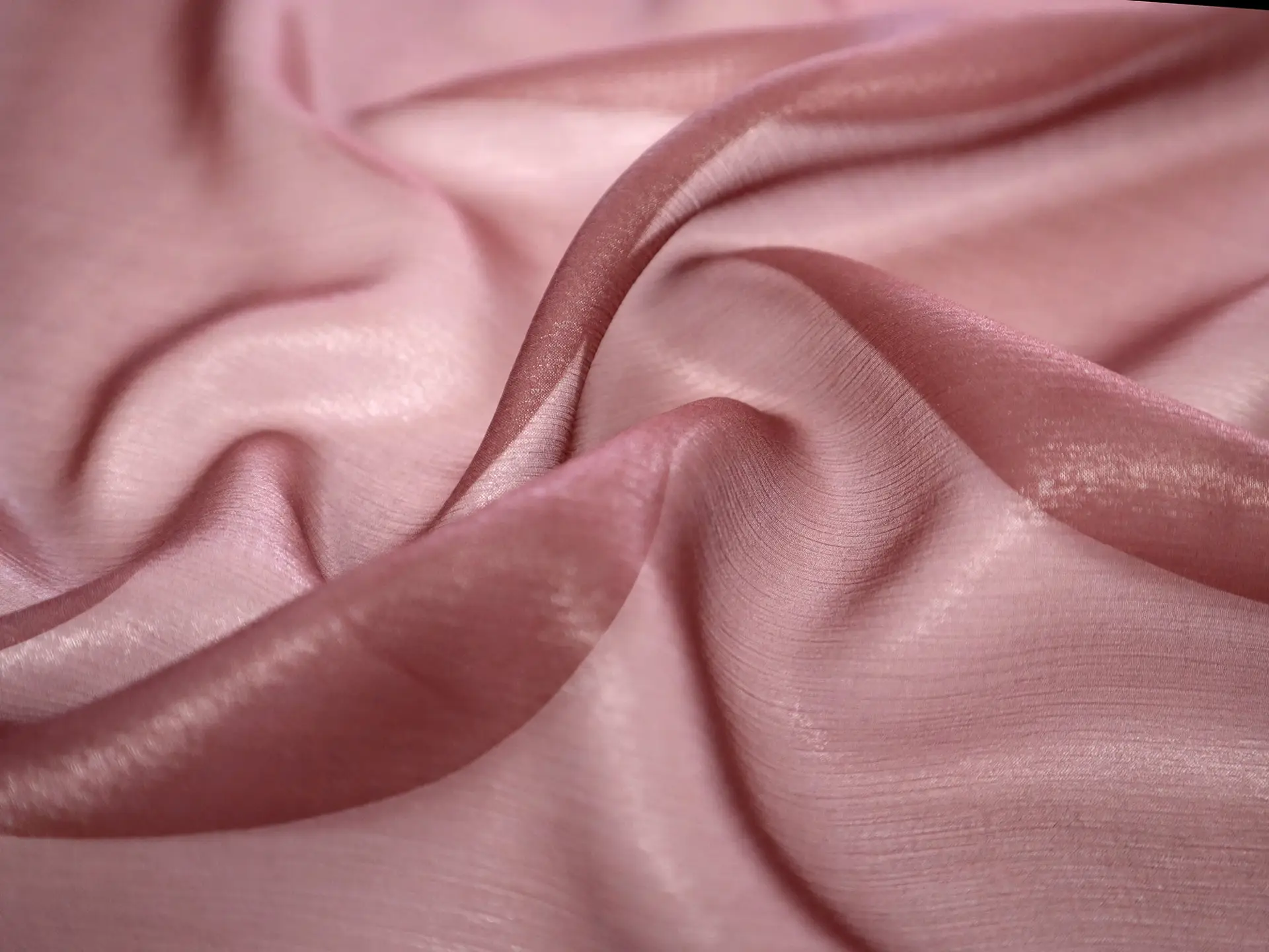 Metallic Coated Silk Chiffon in Wine