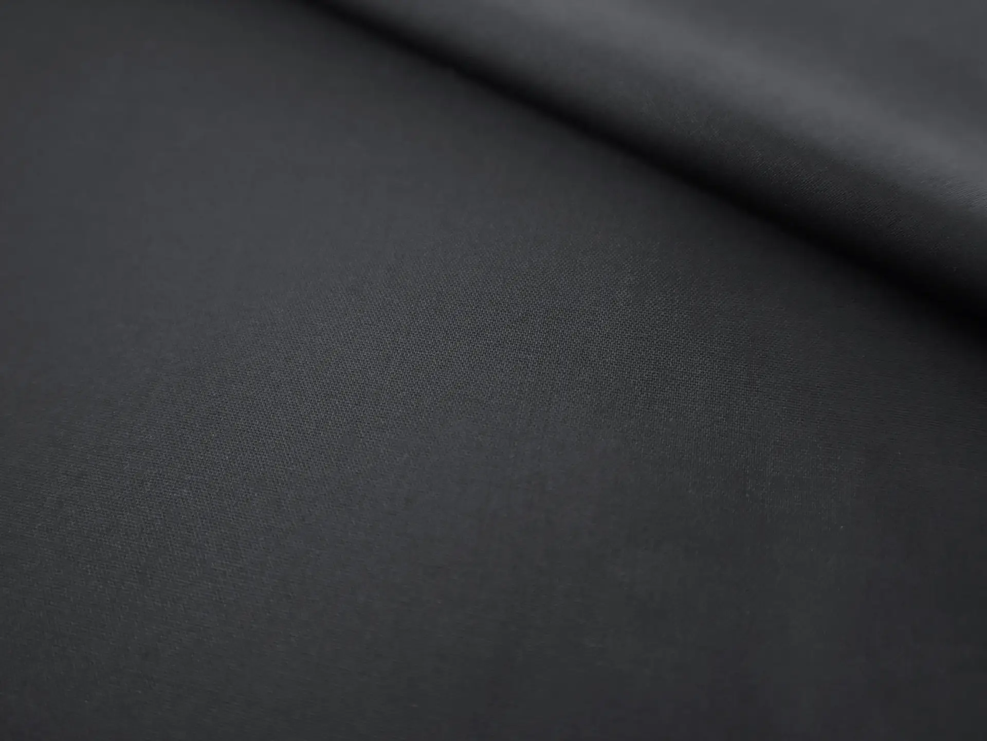 Italian Stretch Wool Suiting in Black
